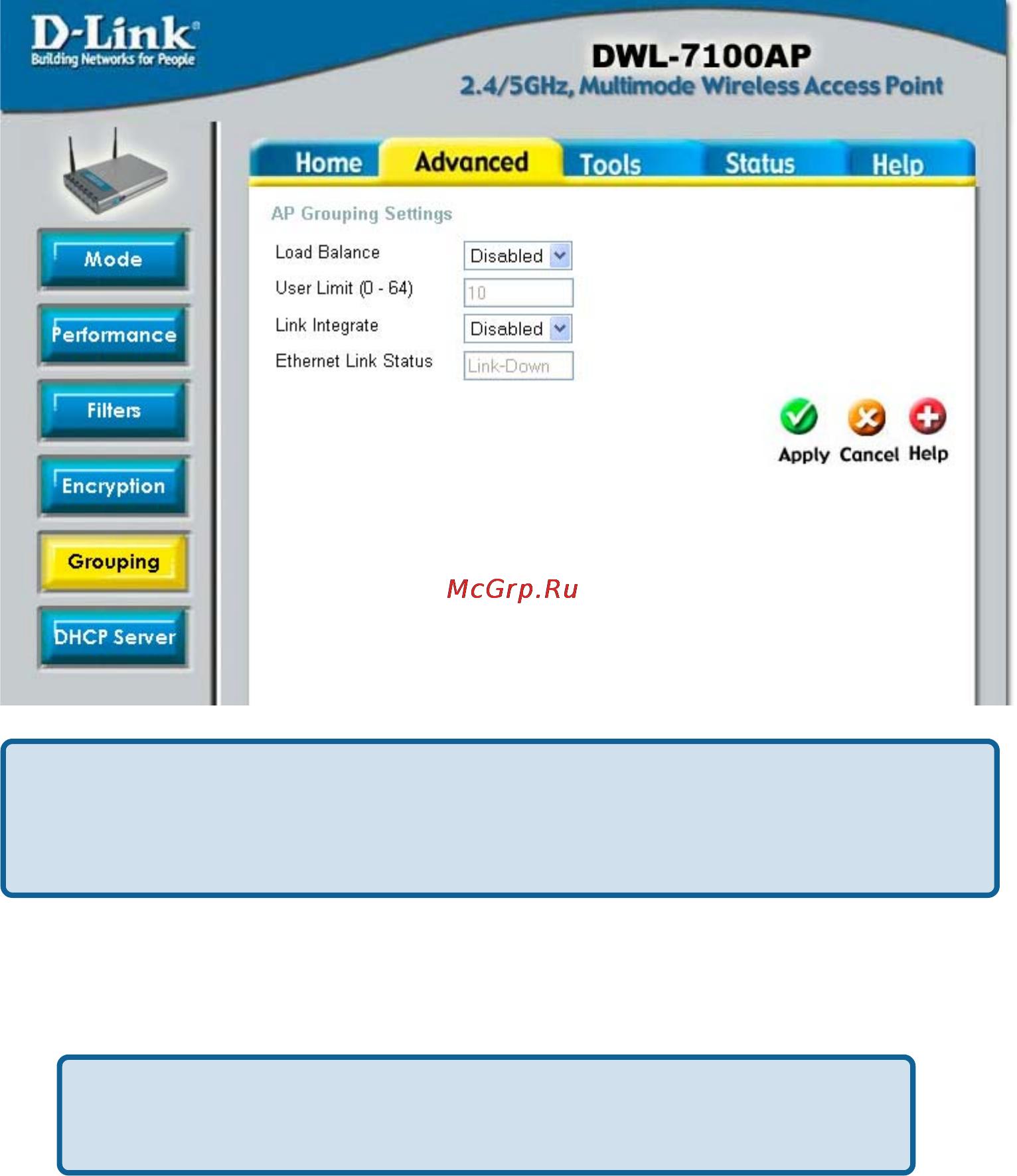 D-Link DWL-7100AP [18/52] Using the configuration menu continued