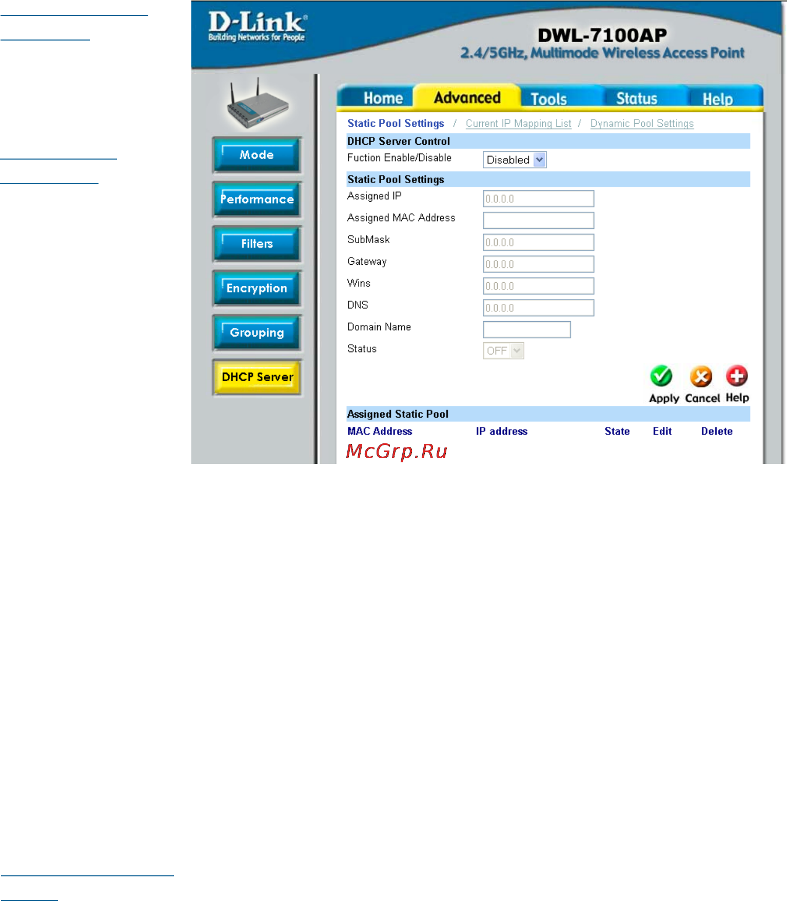 D-Link DWL-7100AP [20/52] Using the configuration menu continued
