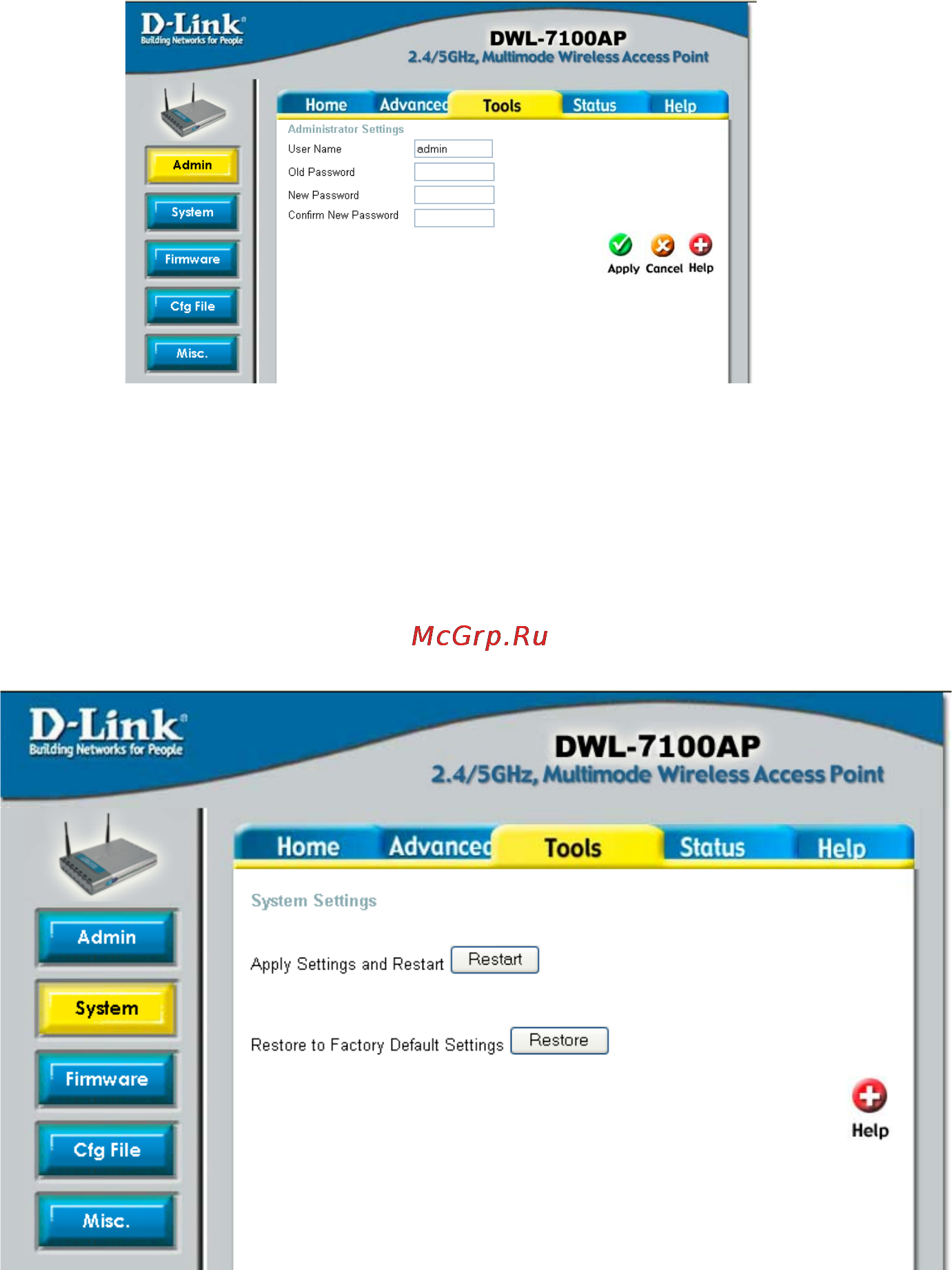 D-Link DWL-7100AP [22/52] Using the configuration menu continued