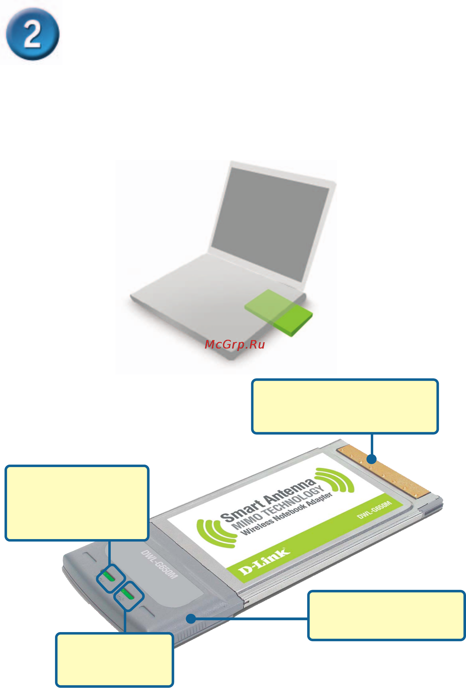 D-Link DWL-G650M [4/12] Installing the dwl g650m wireless notebook adapter in your laptop