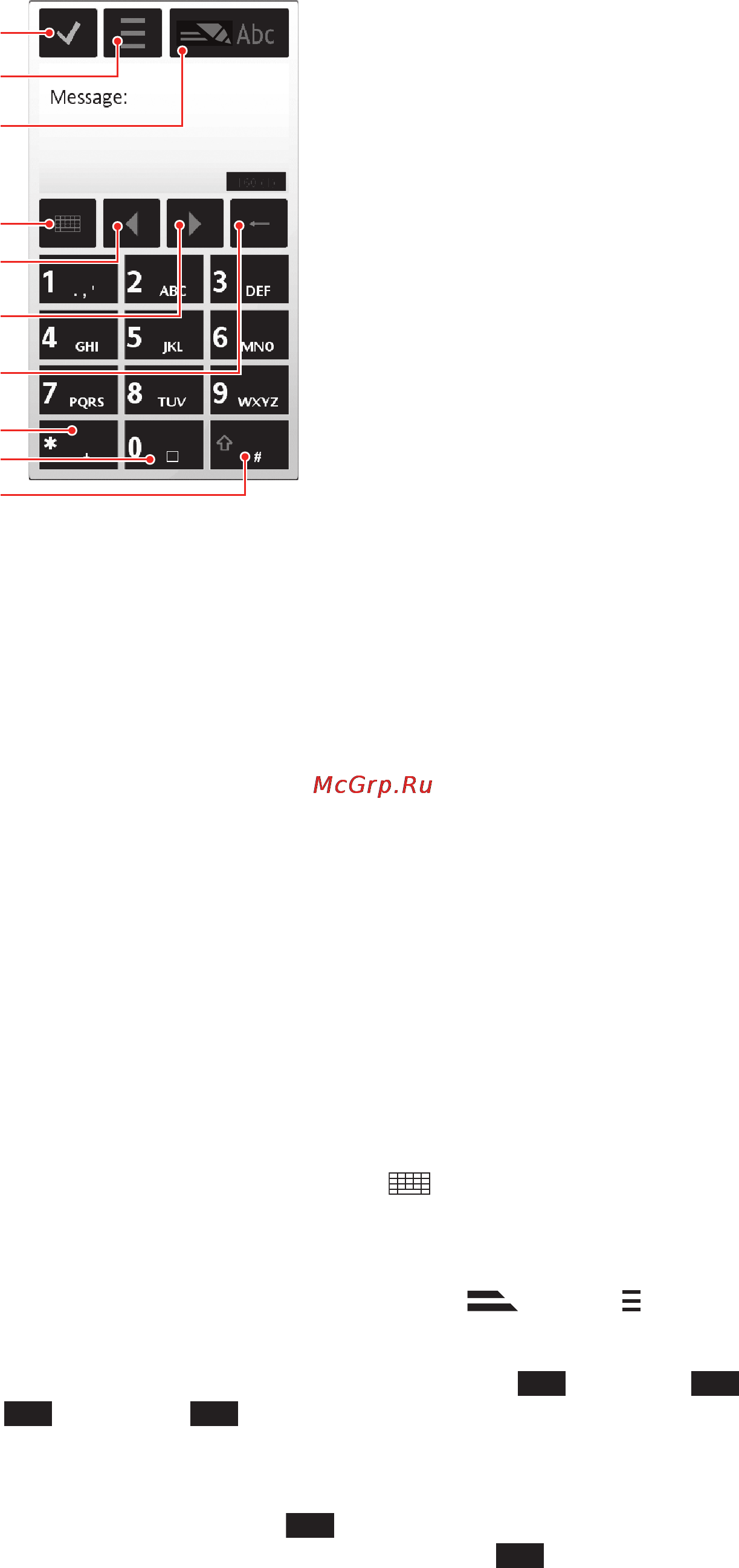 SonyEricsson U5i V.Ruby (+Skype) [18/77] Буквенно цифровая клавиатура
