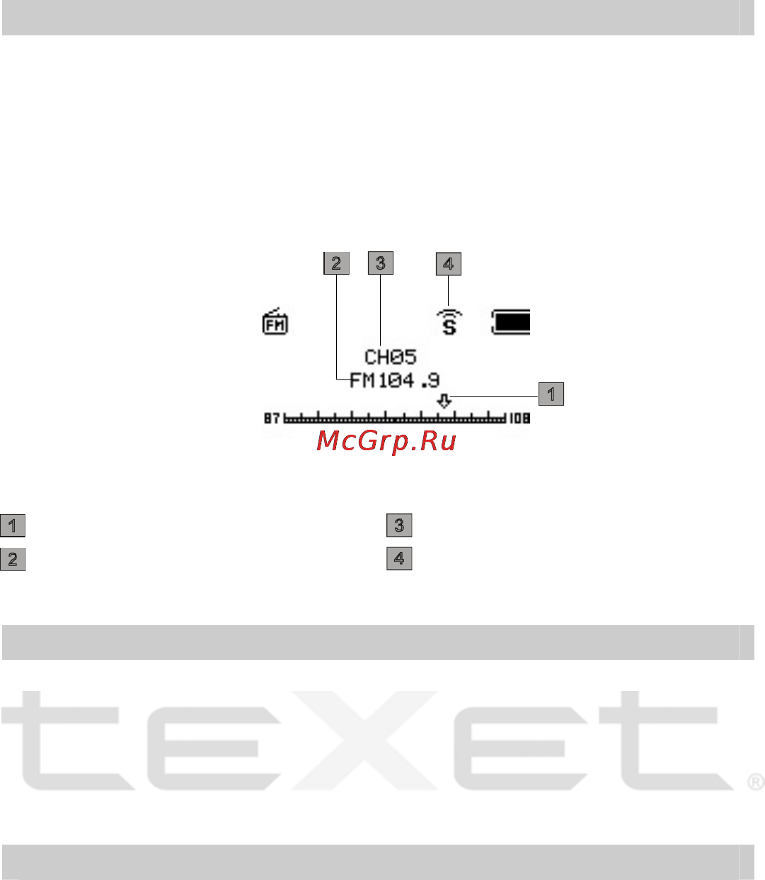 Texet T-512 [17/34] Fm mode режим радиоприемника