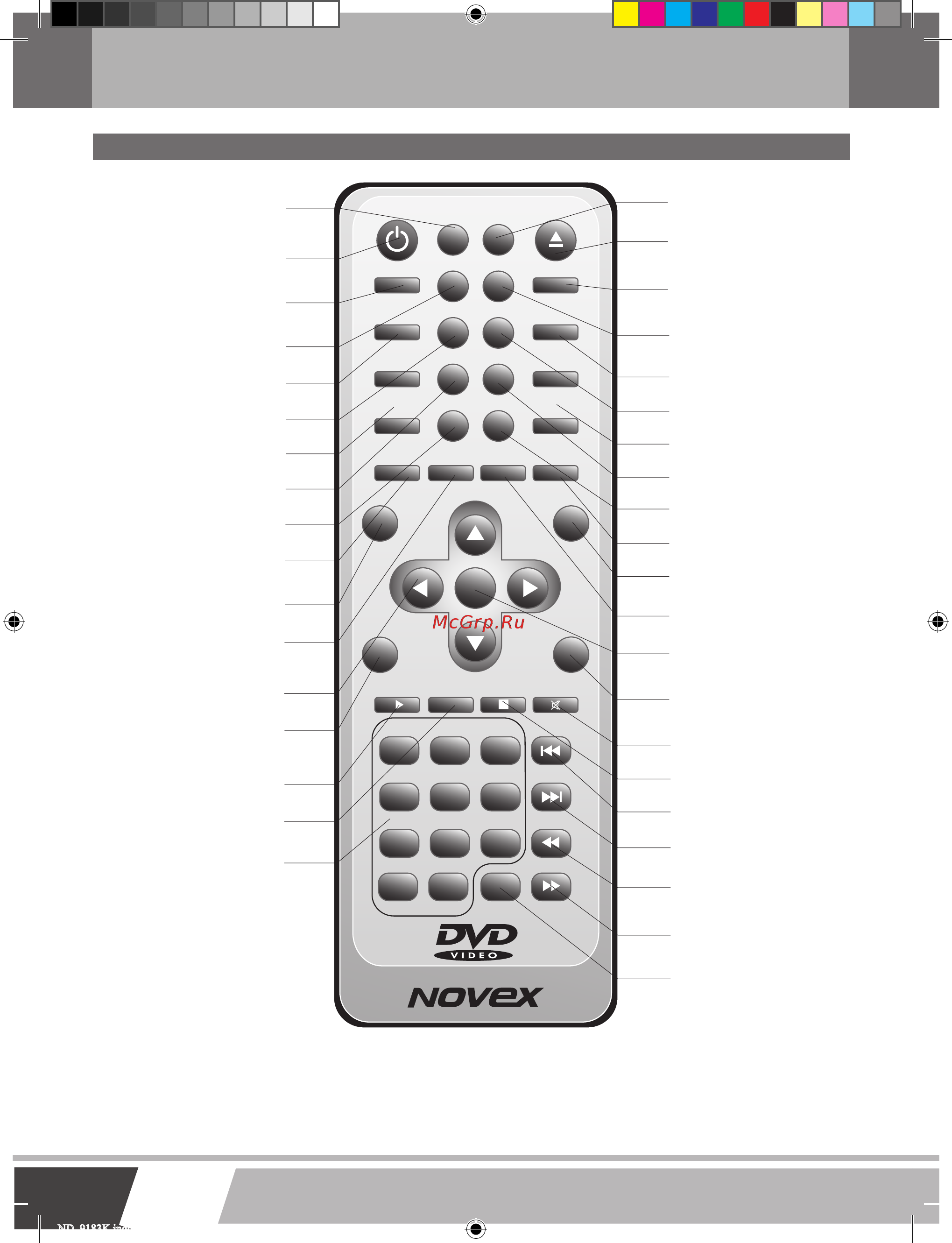 Novex ND-9183K [11/33] Пульт дистанционного управления пду