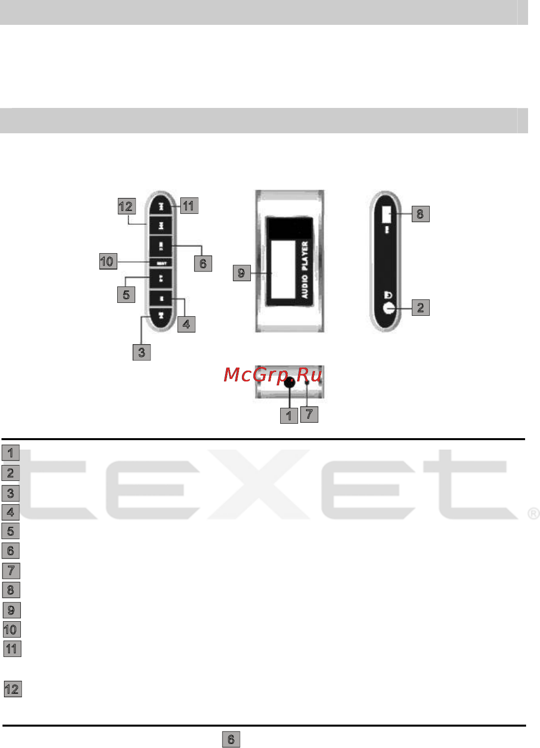 Texet T-502 [4/34] Общий вид плеера