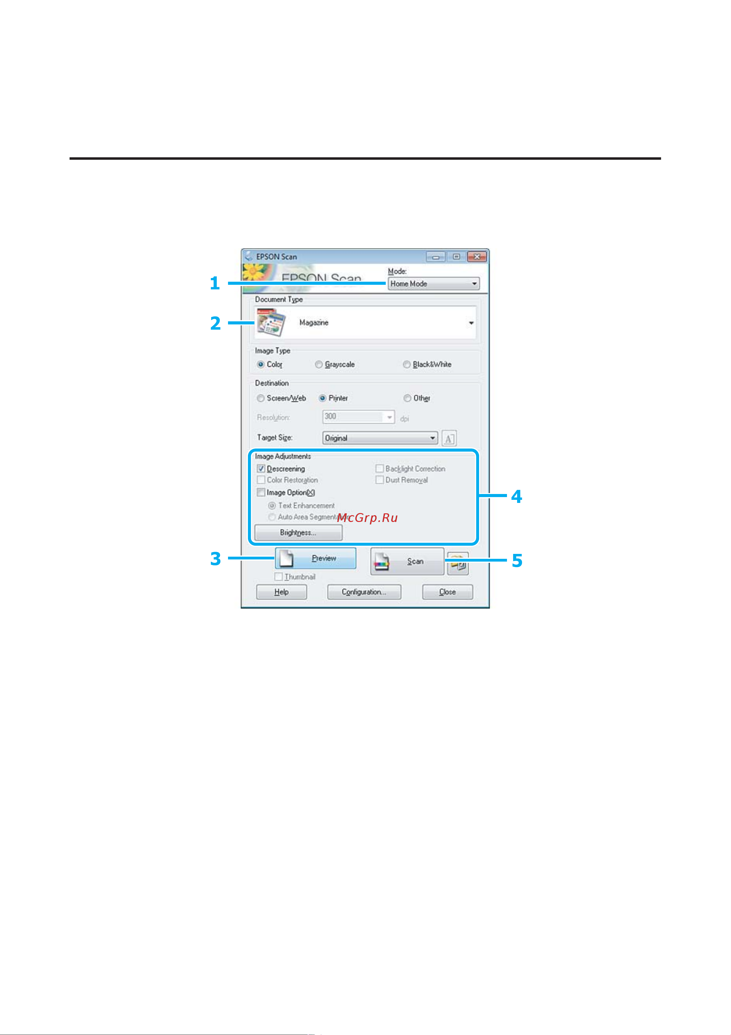 Epson L355 [55/121] Различные типы сканирования