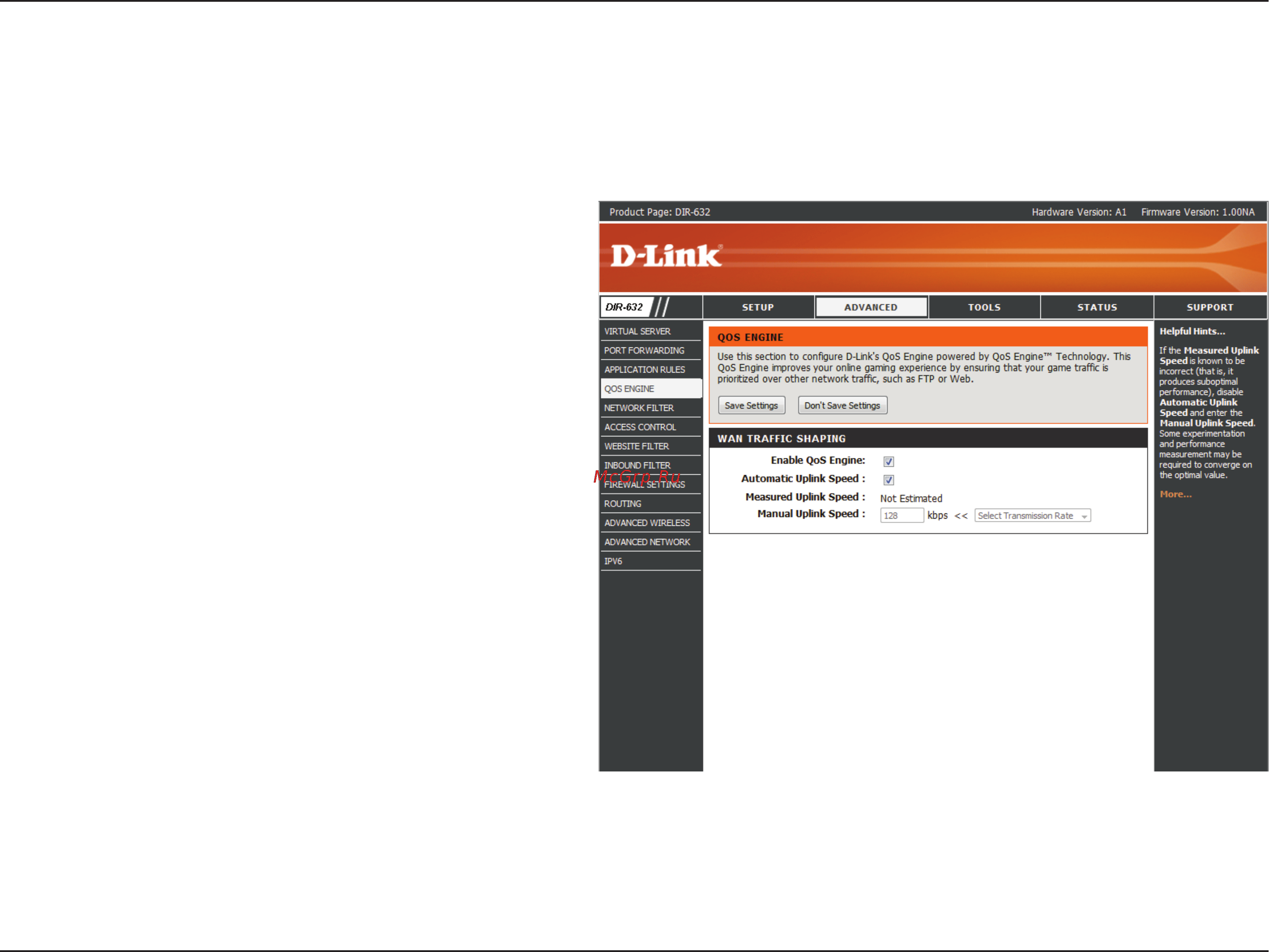D-Link DIR-632 [40/116] Qos engine