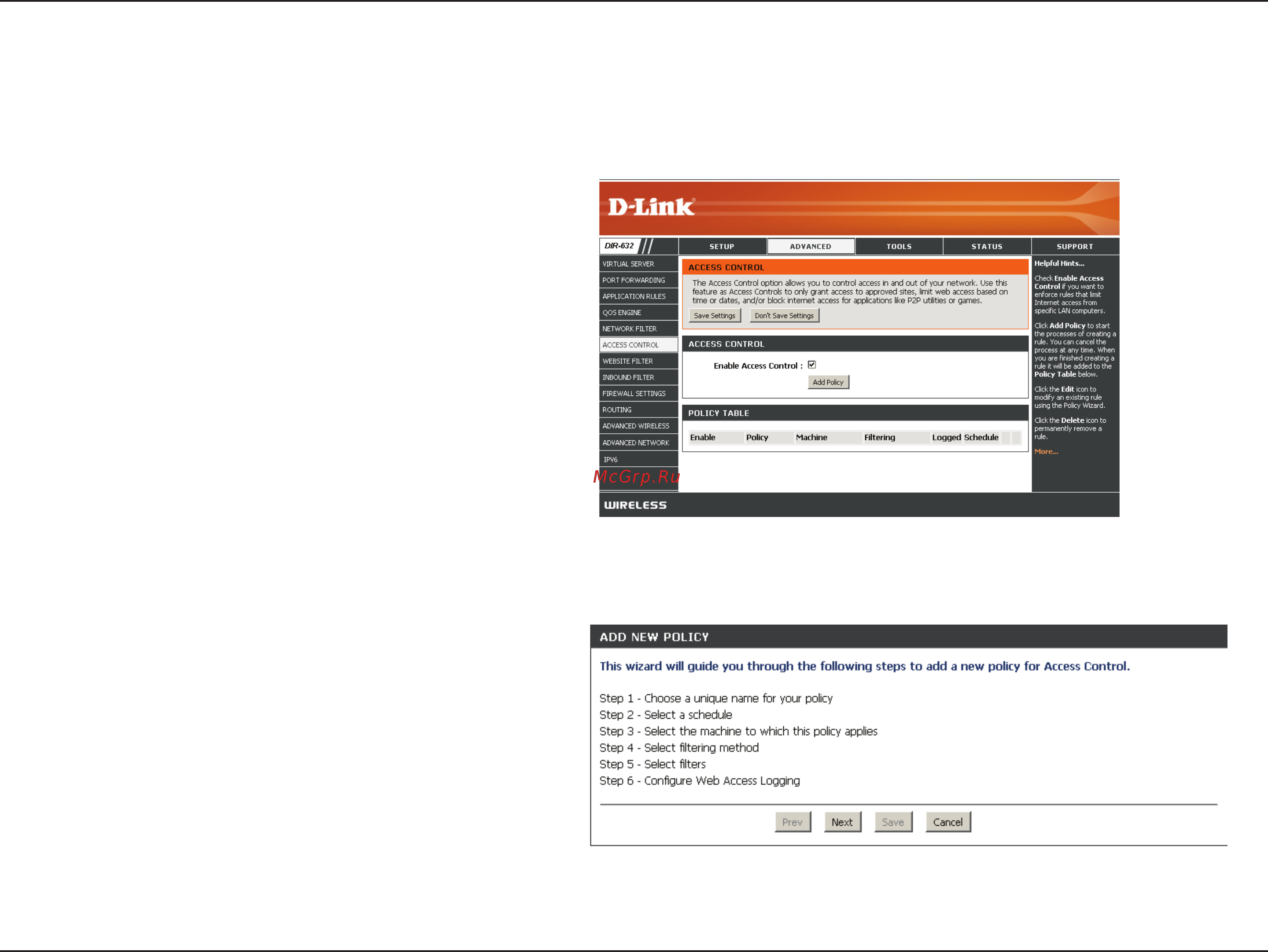D-Link DIR-632 [42/116] Access control