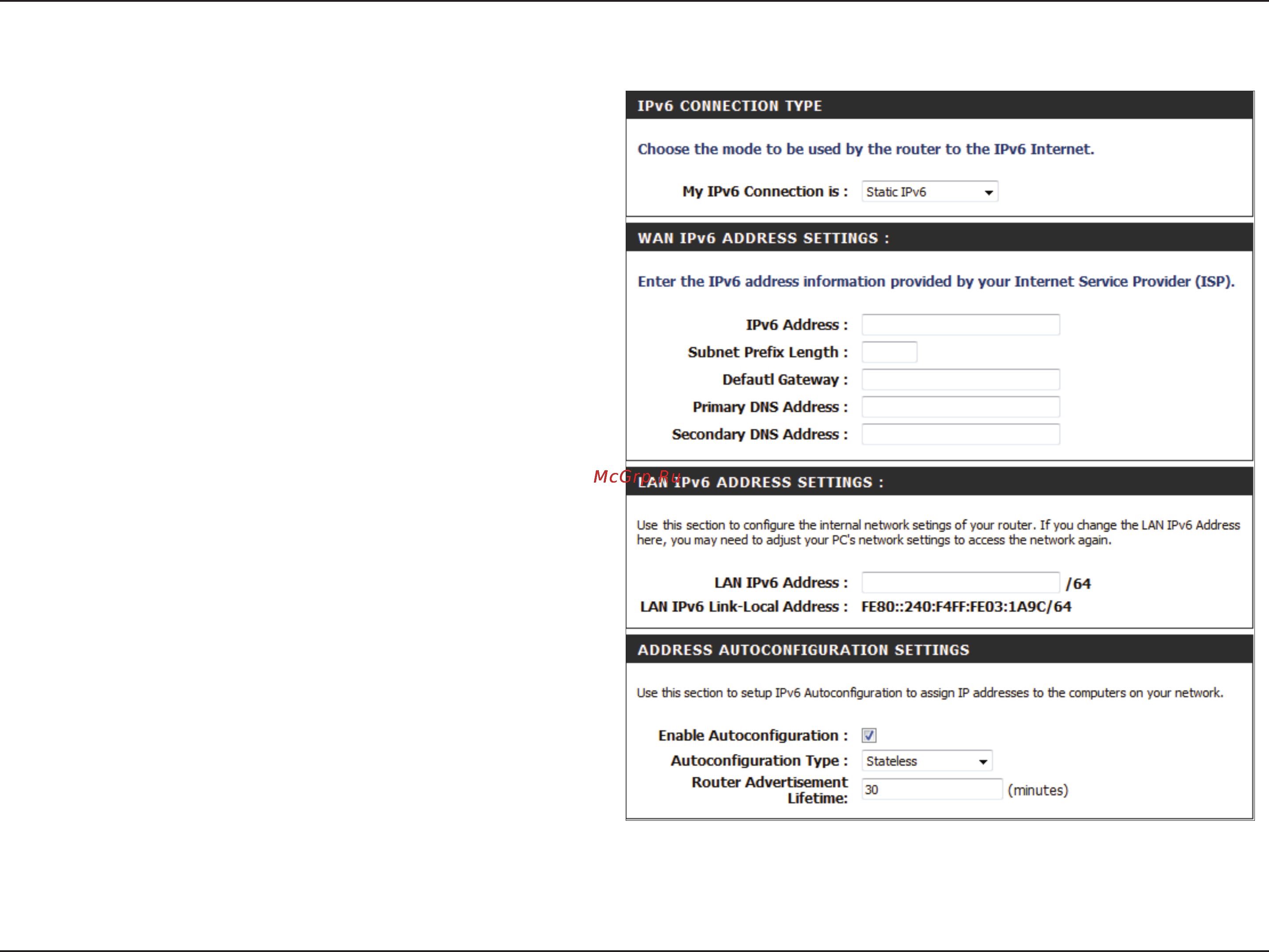 D-Link DIR-632 [53/116] Static ipv6 stateless