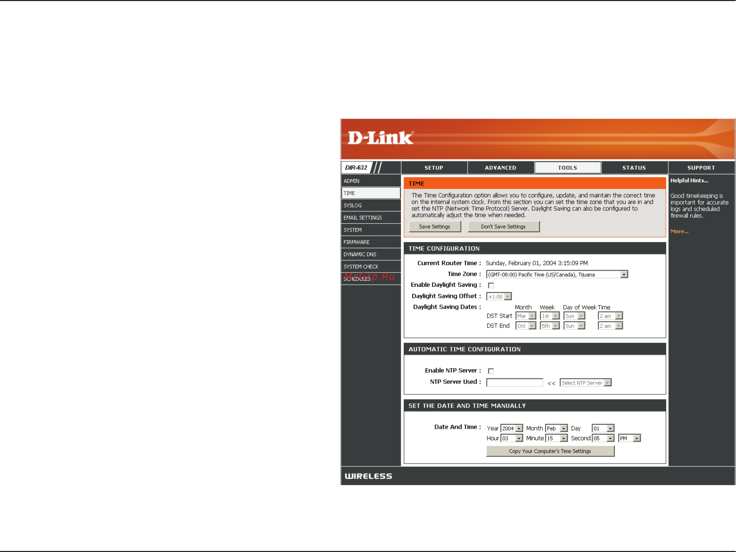 D-Link DIR-632 [65/116] Time settings