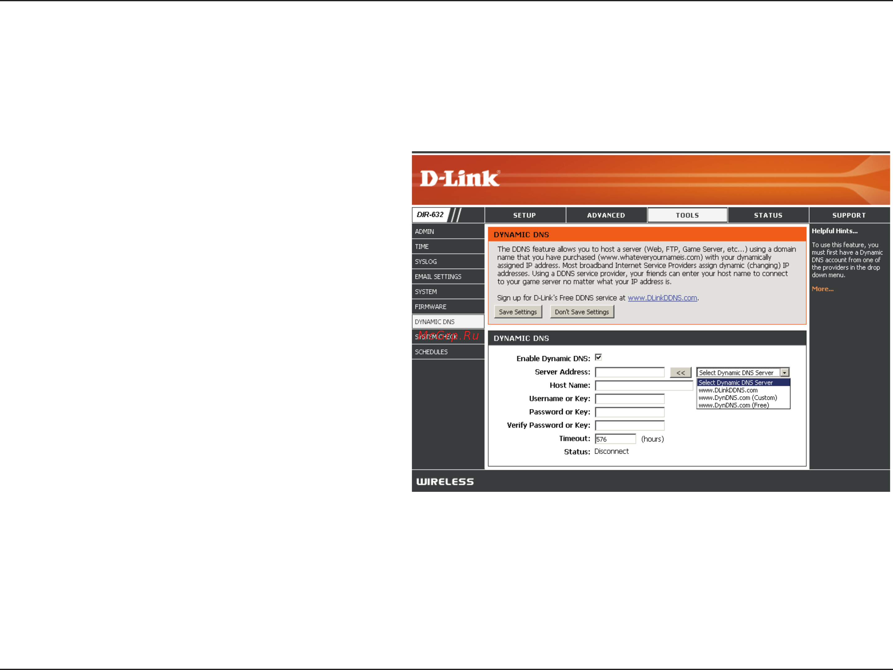 D-Link DIR-632 [70/116] Dynamic dns