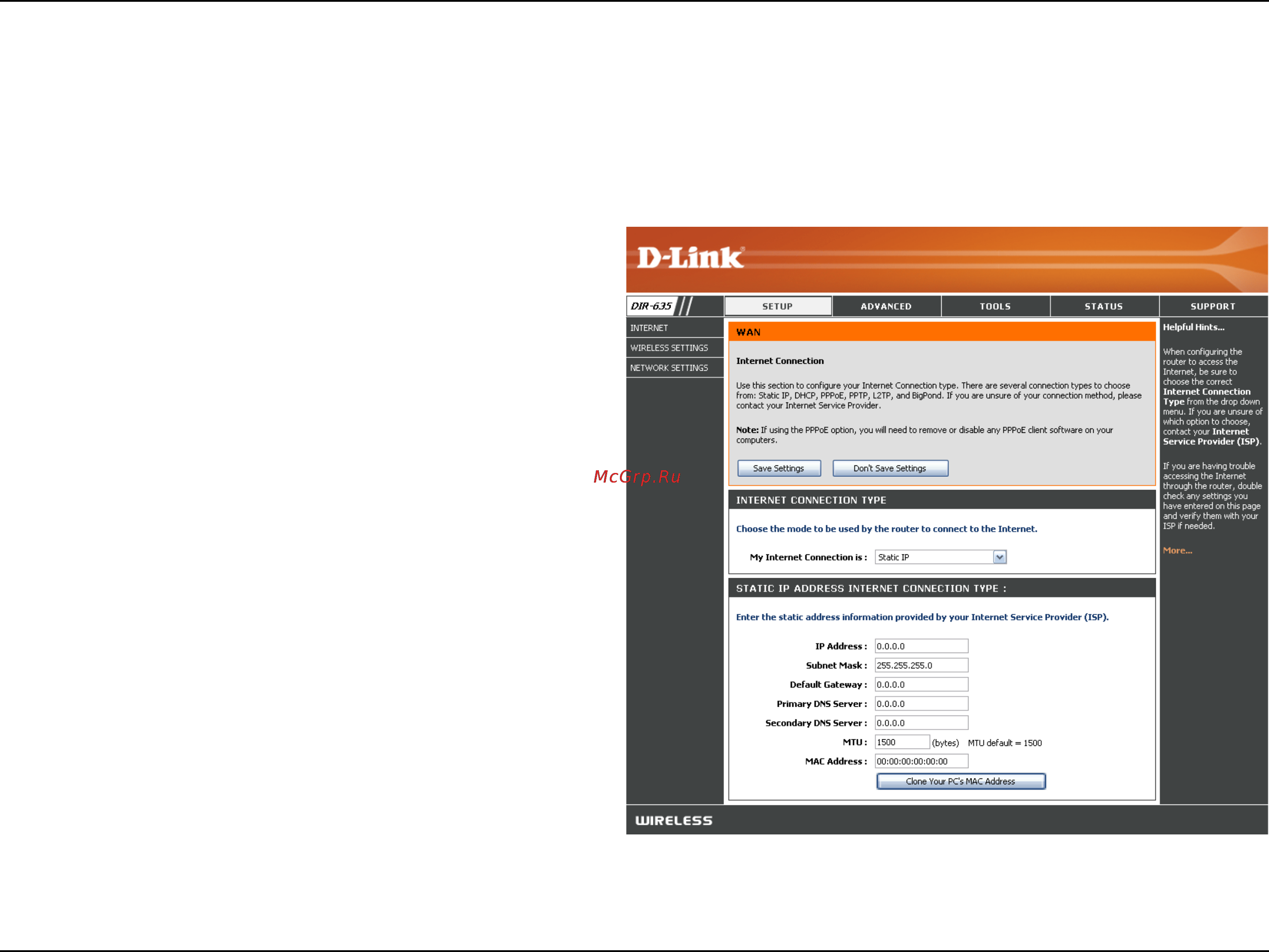 D-Link DIR-635 [23/86] Internet setup