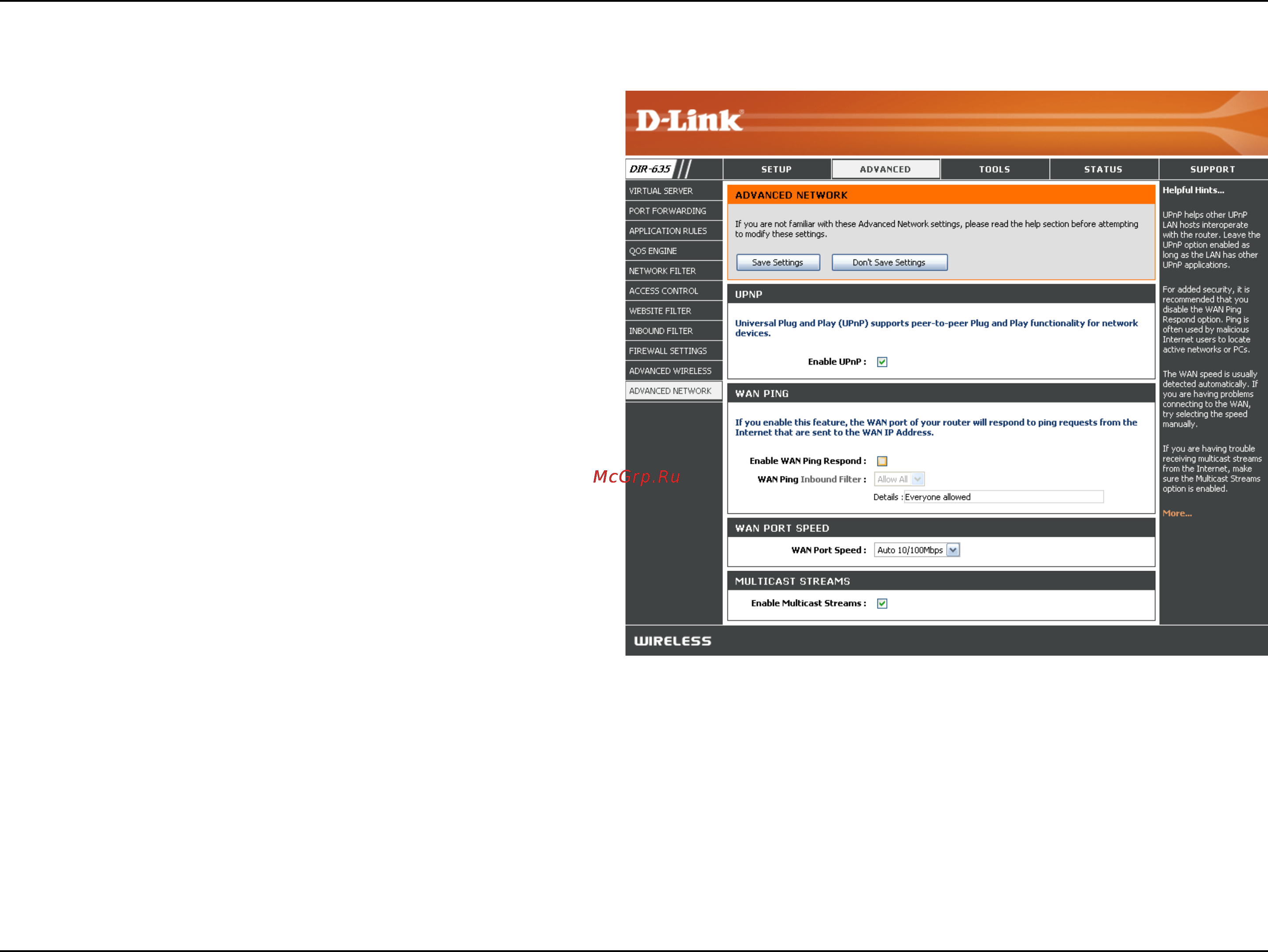 D-Link DIR-635 [44/86] Advanced network settings
