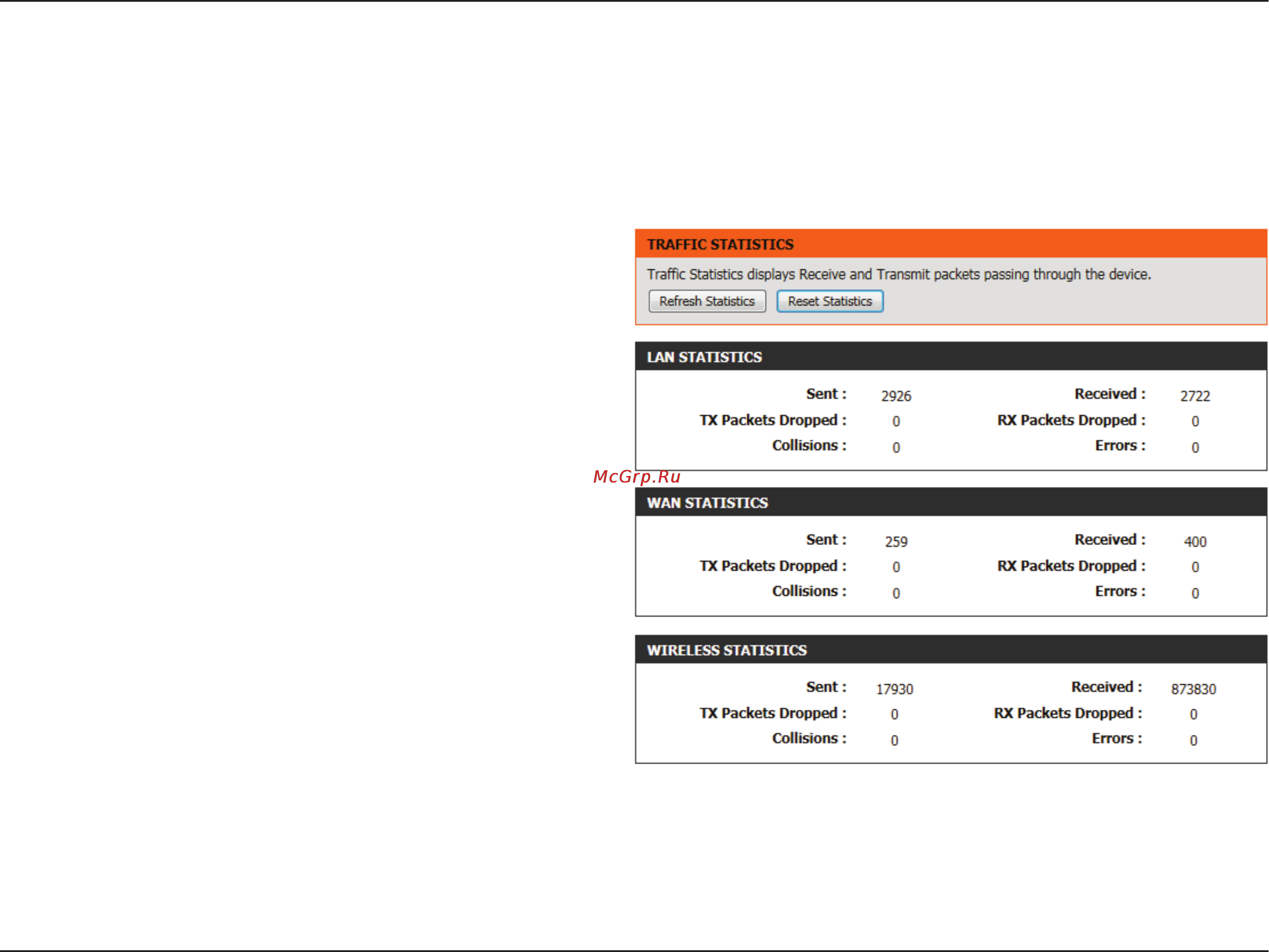 D-Link DIR-645 [112/134] Statistics