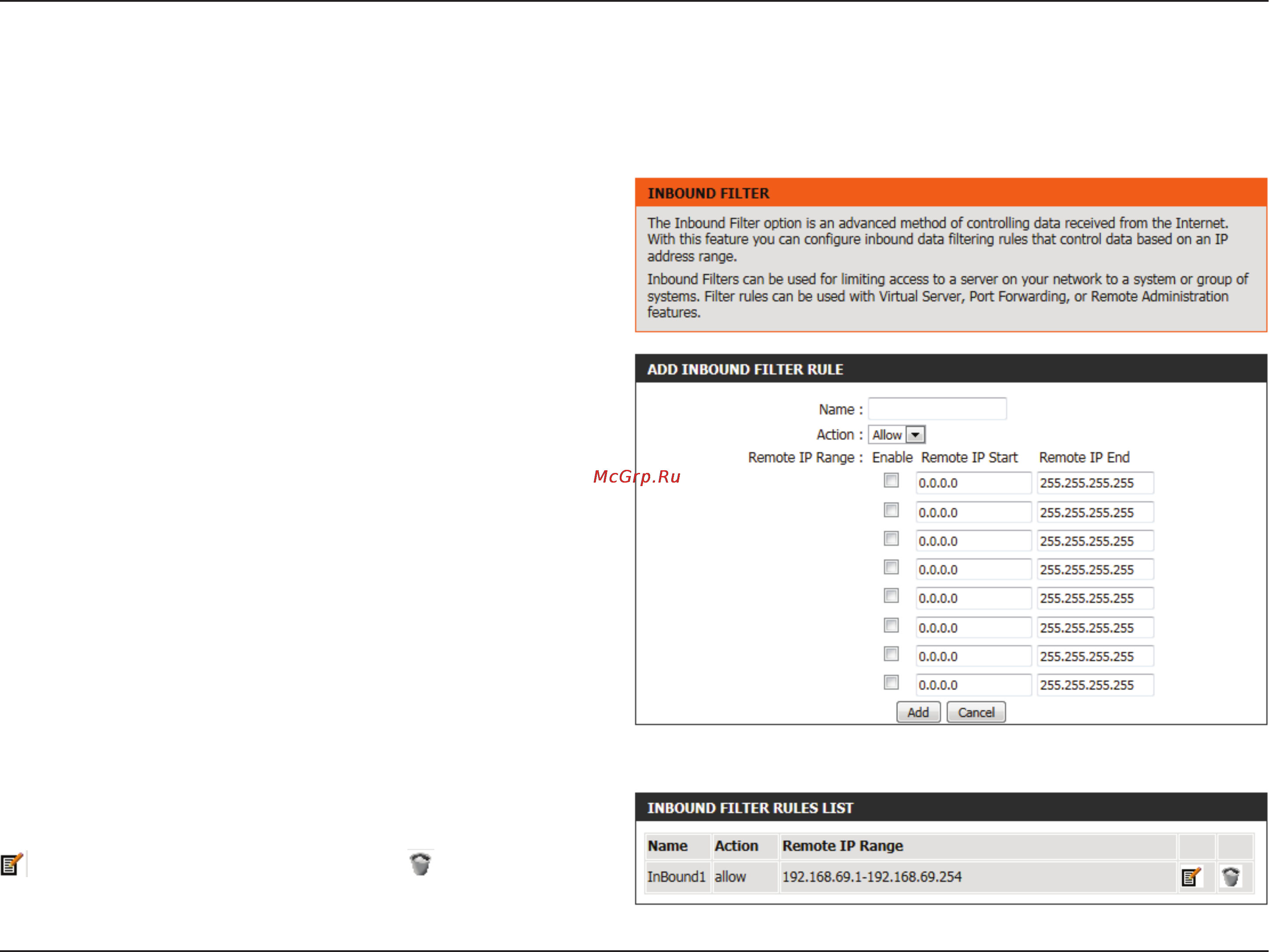 D-Link DIR-645 [80/134] Inbound filter