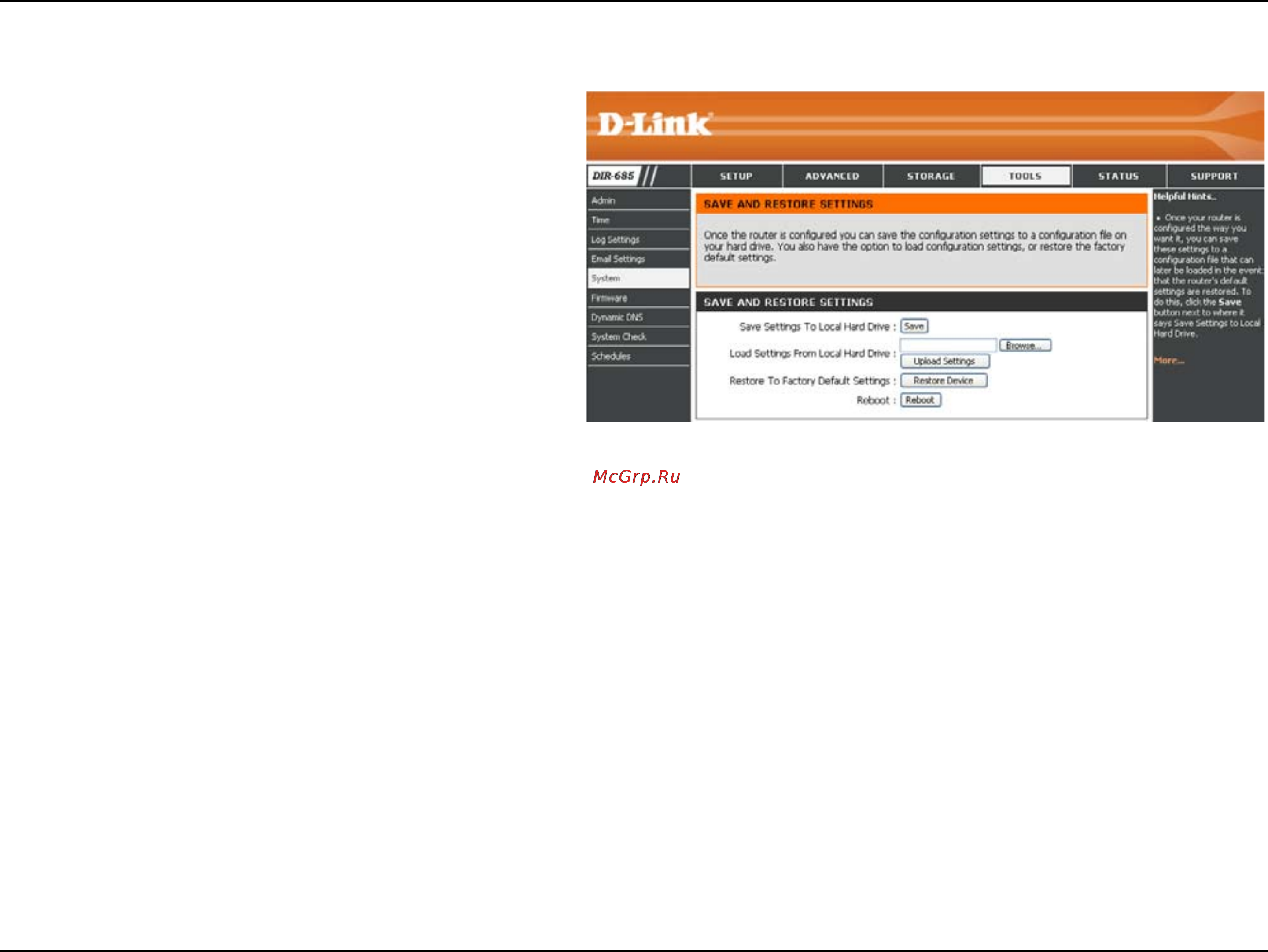 D-Link DIR-685 [101/149] System