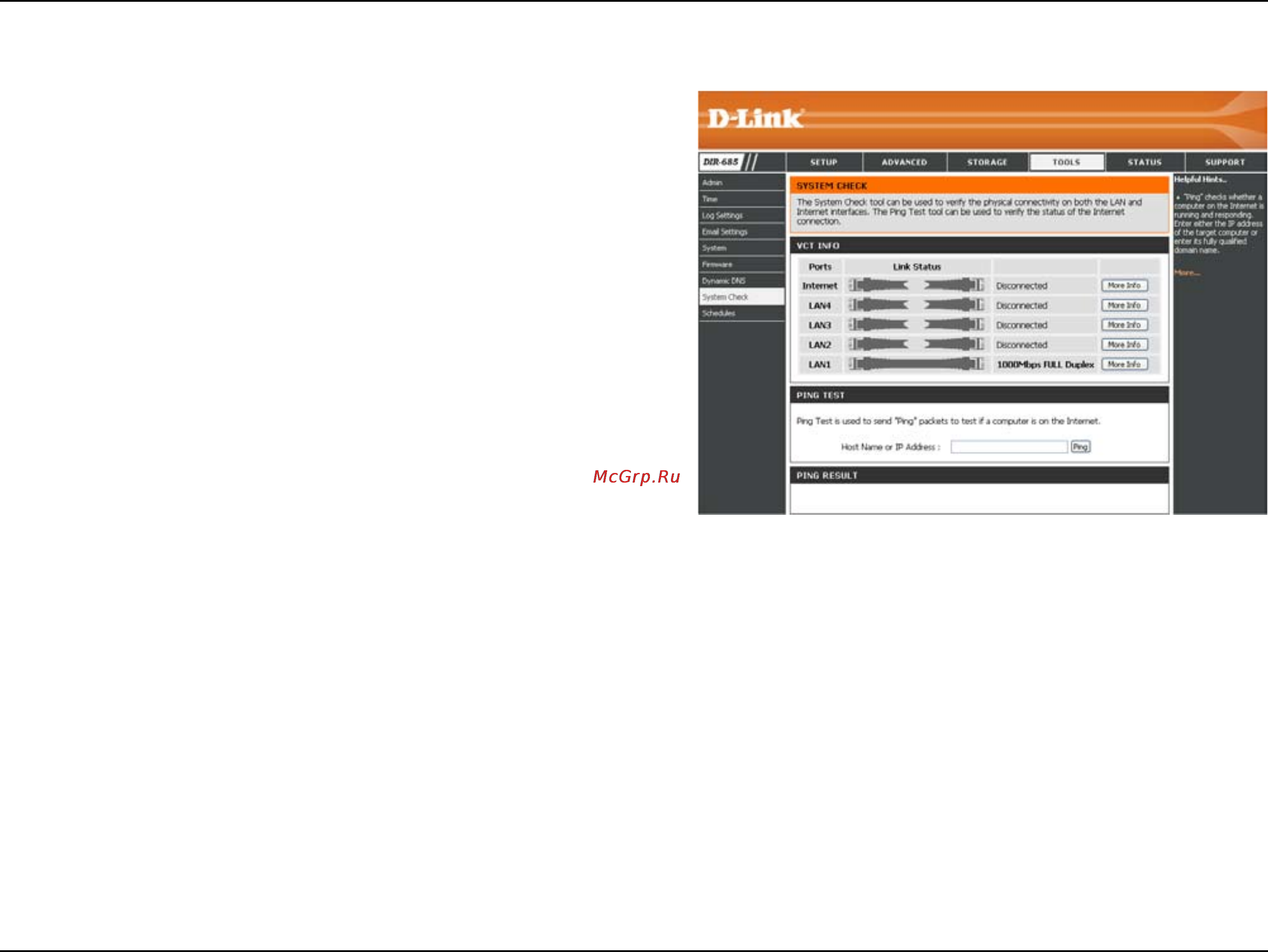 D-Link DIR-685 [104/149] System check