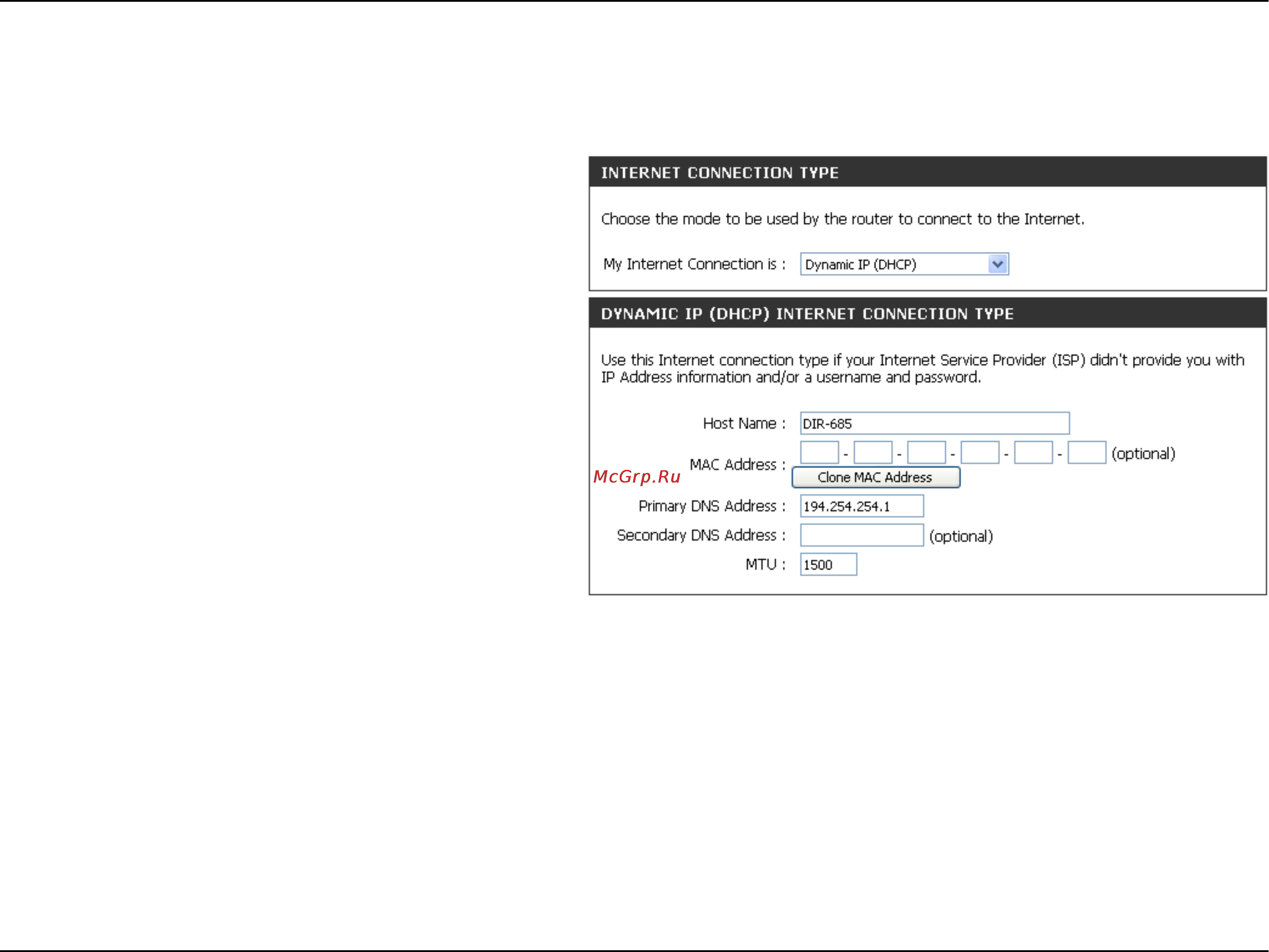 D-Link DIR-685 [42/149] Manual internet configuration