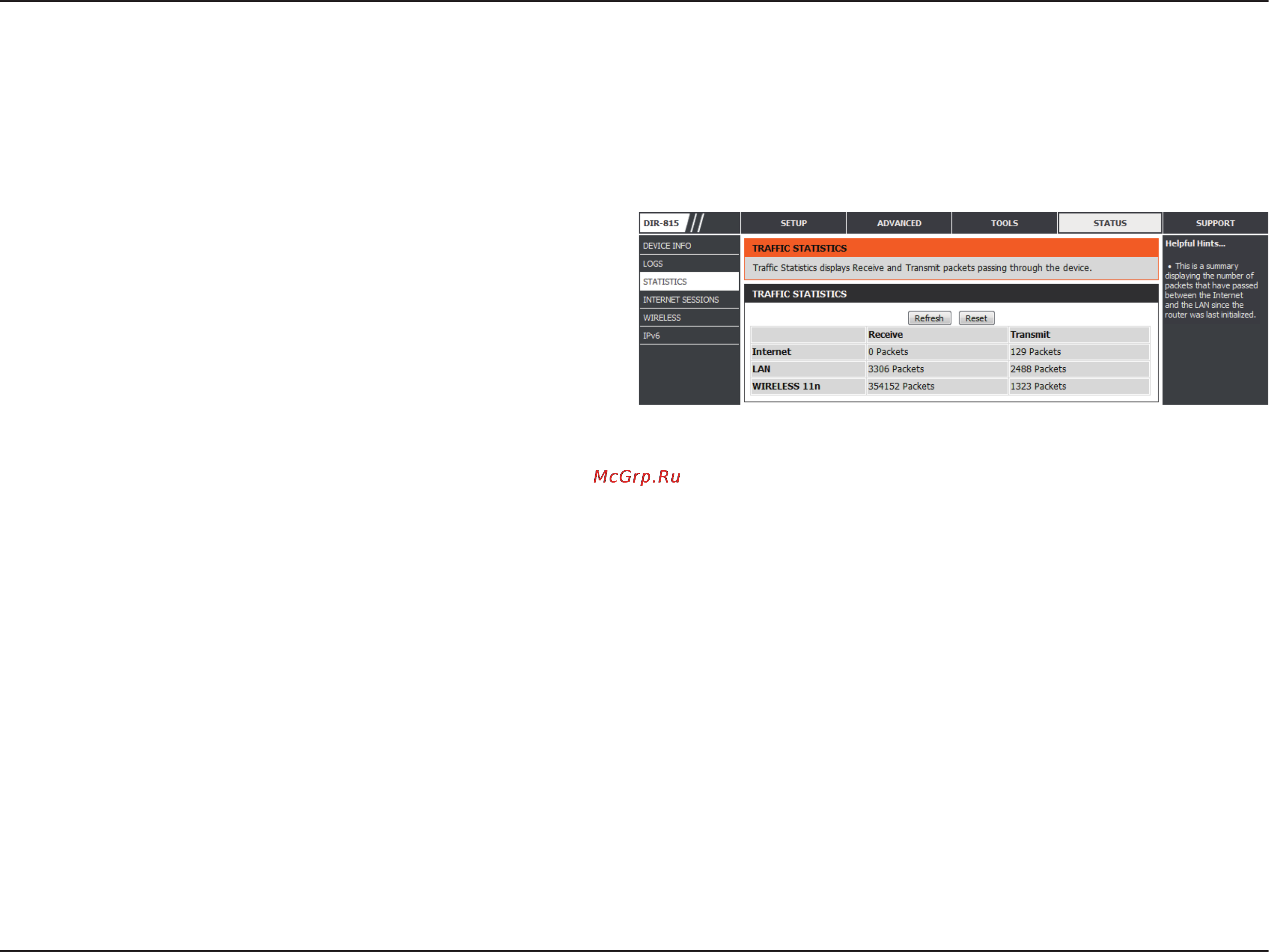 D-Link DIR-815 [86/123] Statistics