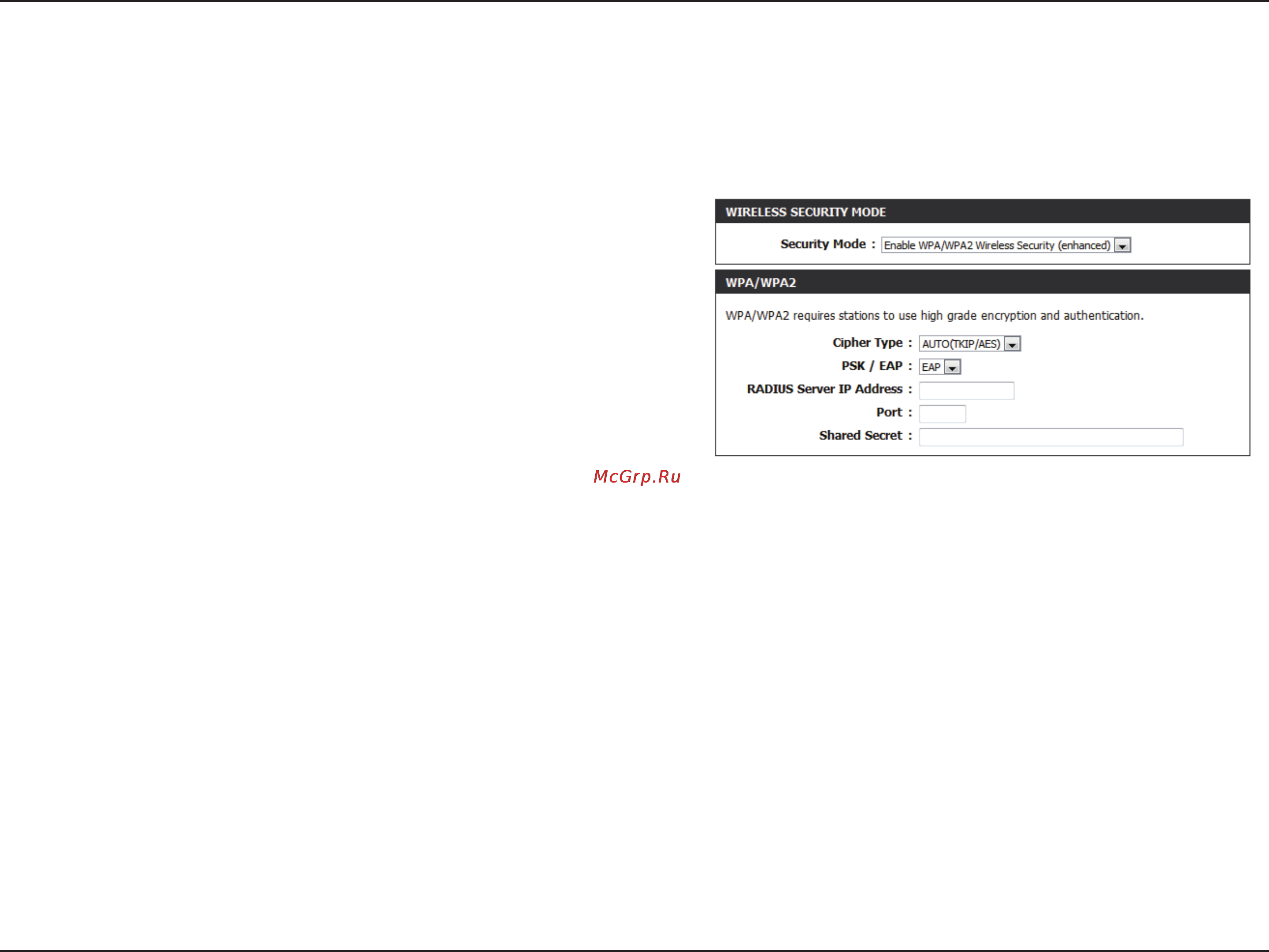 D-Link DIR-815 [98/123] Configure wpa wpa2 enterprise radius