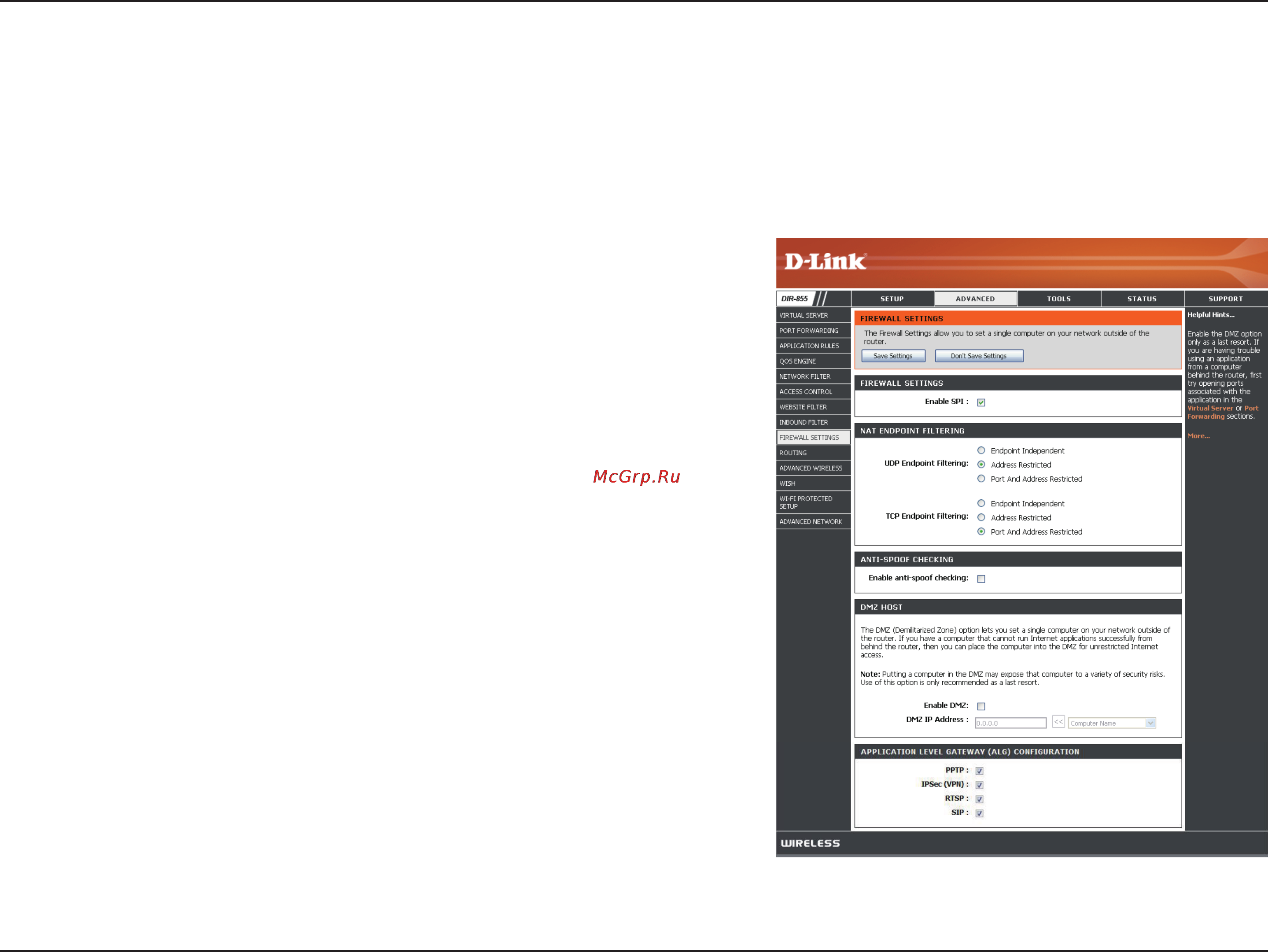 D-Link DIR-857 [49/99] Firewall settings