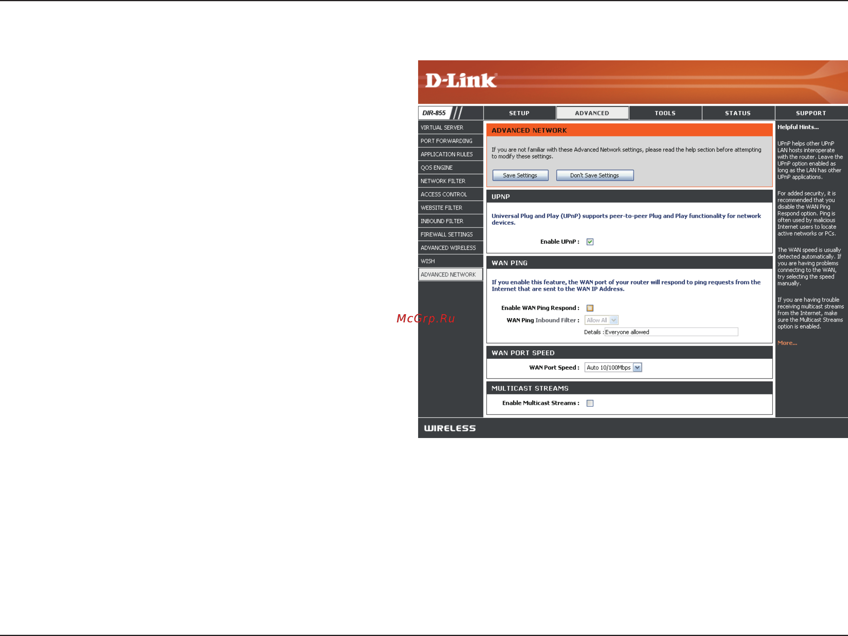 D-Link DIR-857 [56/99] Advanced network settings
