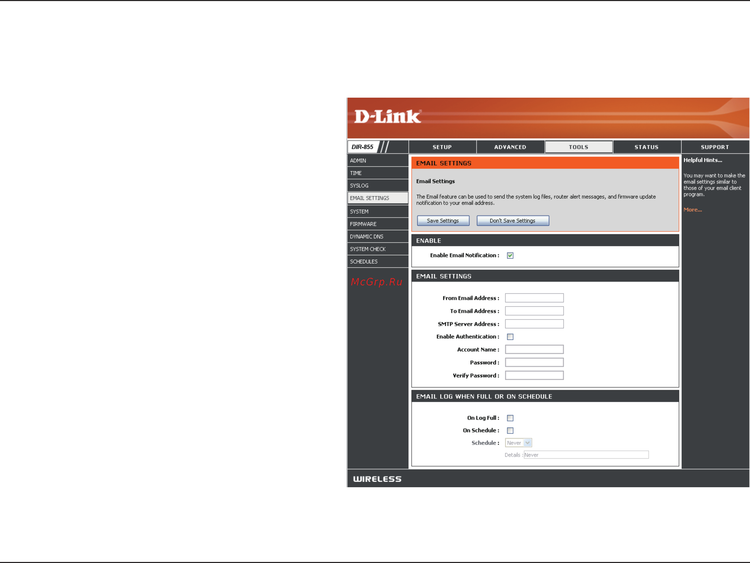D-Link DIR-857 [60/99] Email settings