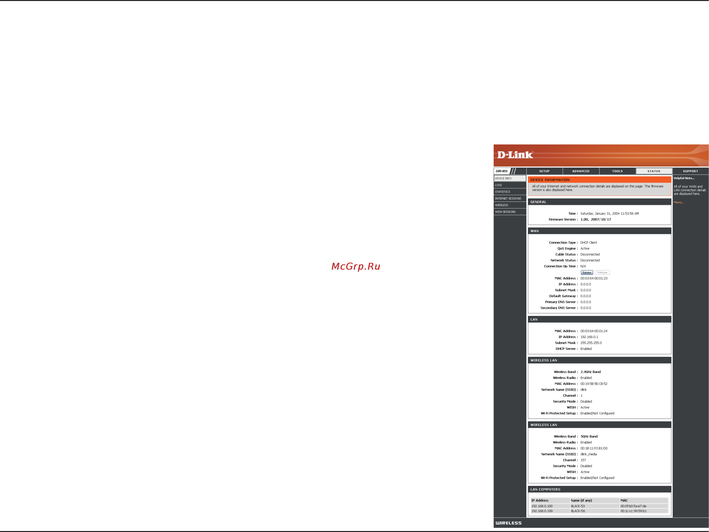 D-Link DIR-857 [66/99] Device information