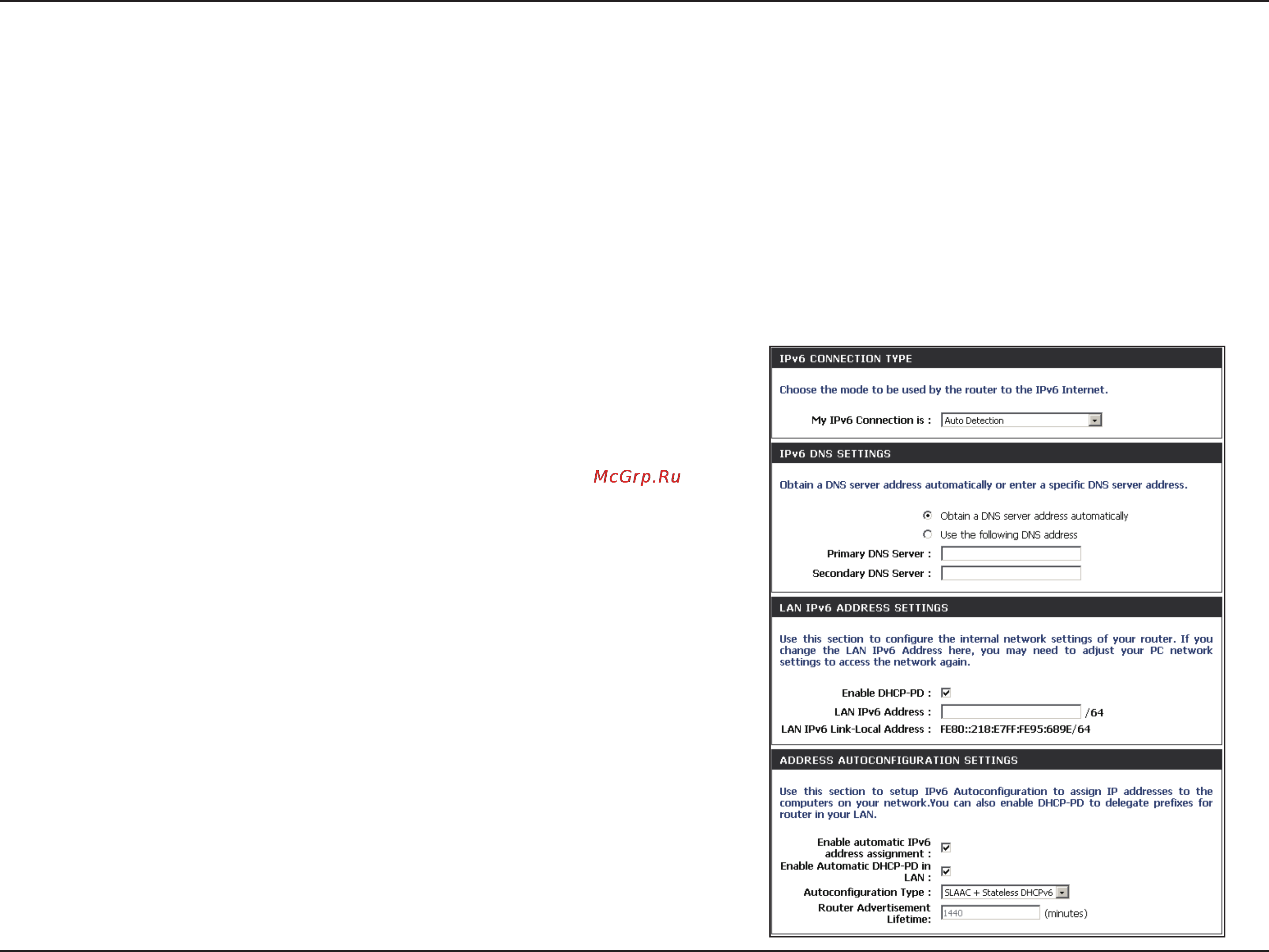 D-Link DIR-826L [65/142] Ipv6 manual setup