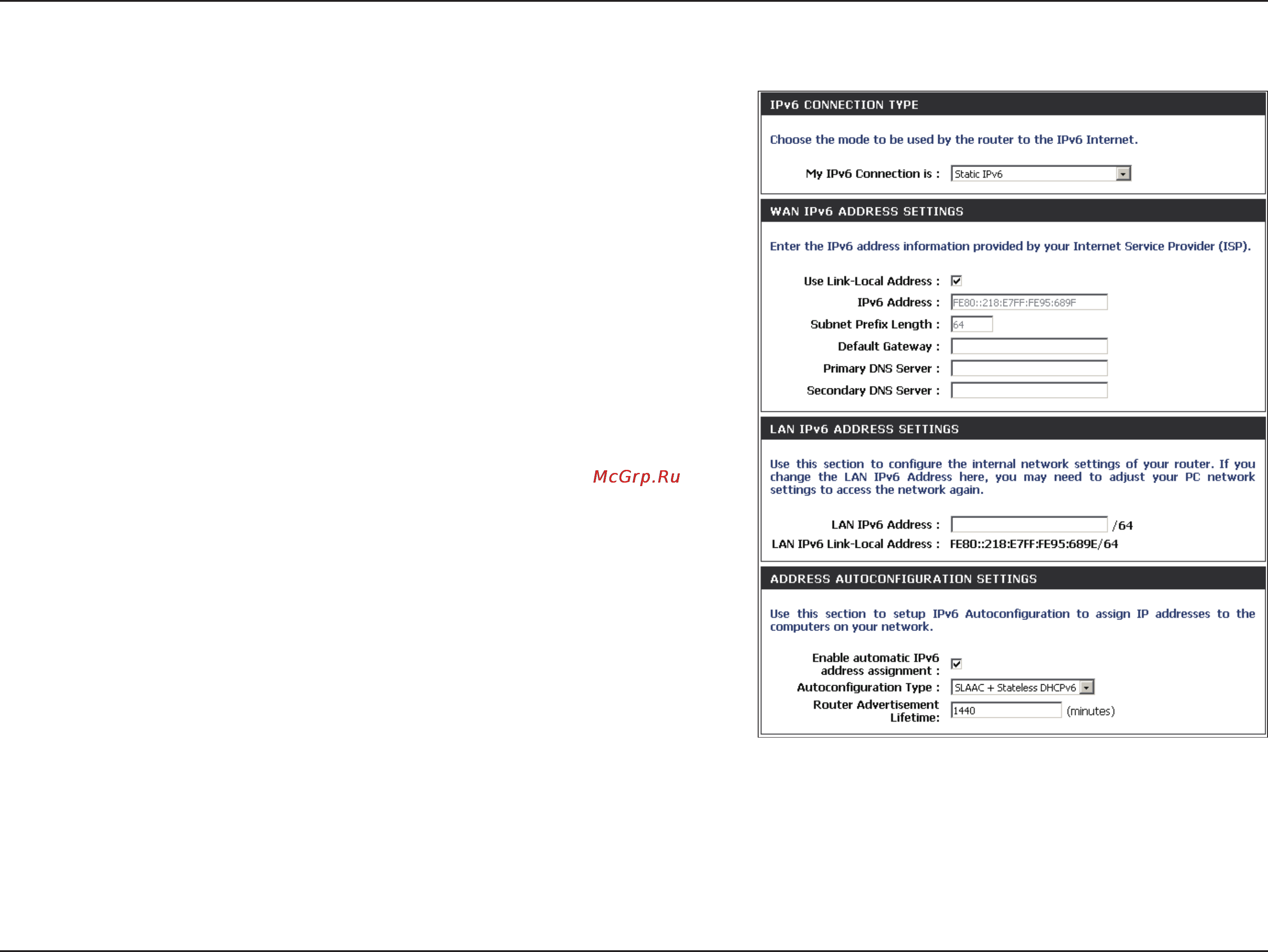 D-Link DIR-826L [66/142] Static ipv6