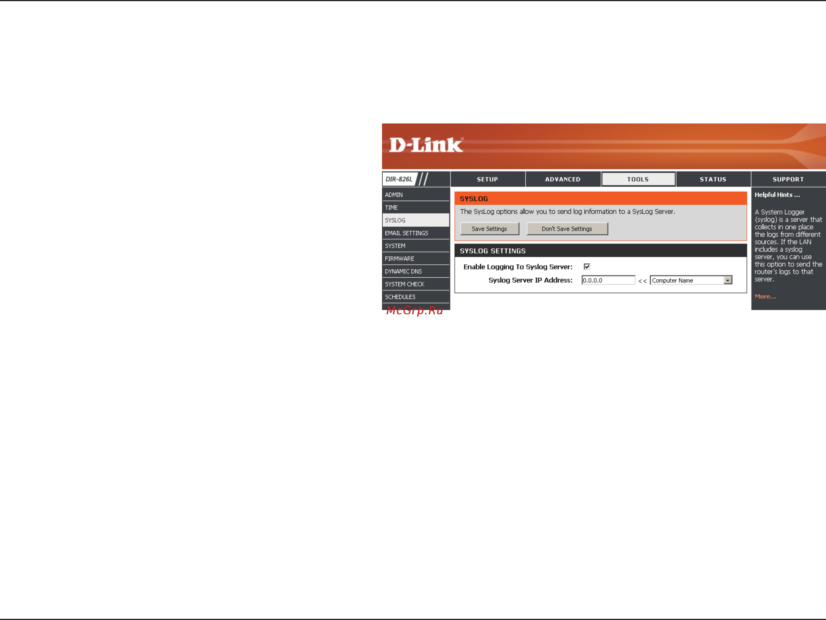 D-Link DIR-826L [97/142] Syslog