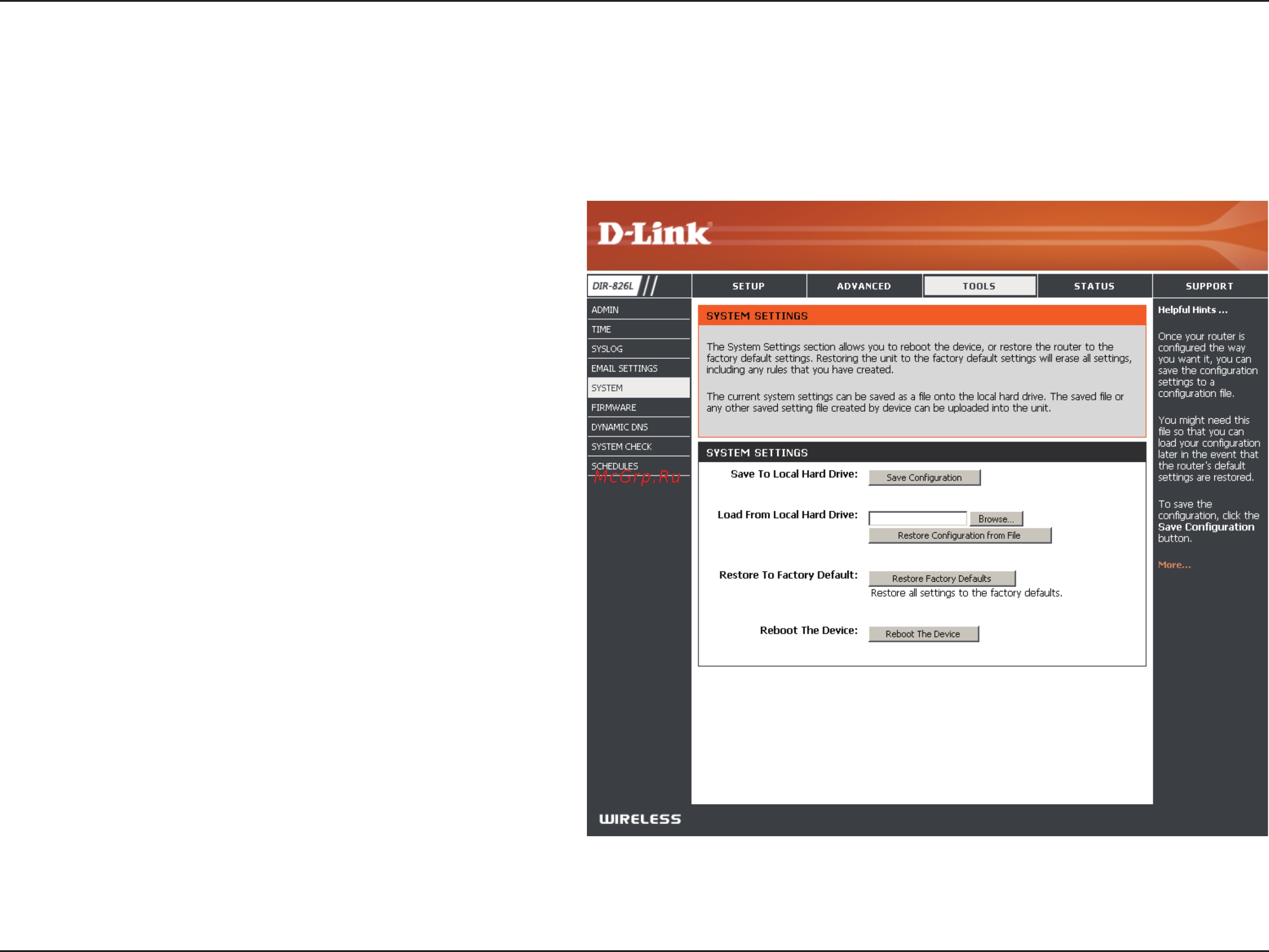 D-Link DIR-826L [99/142] System