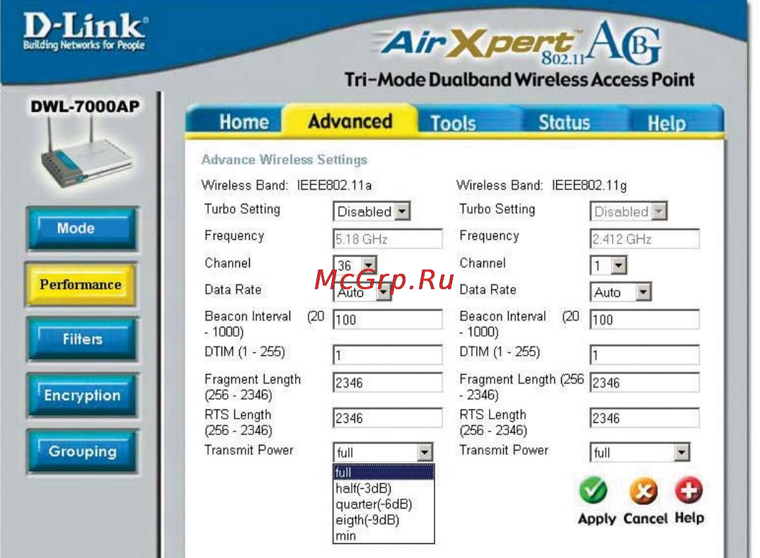 D-Link DWL-7000AP [16/50] Performance