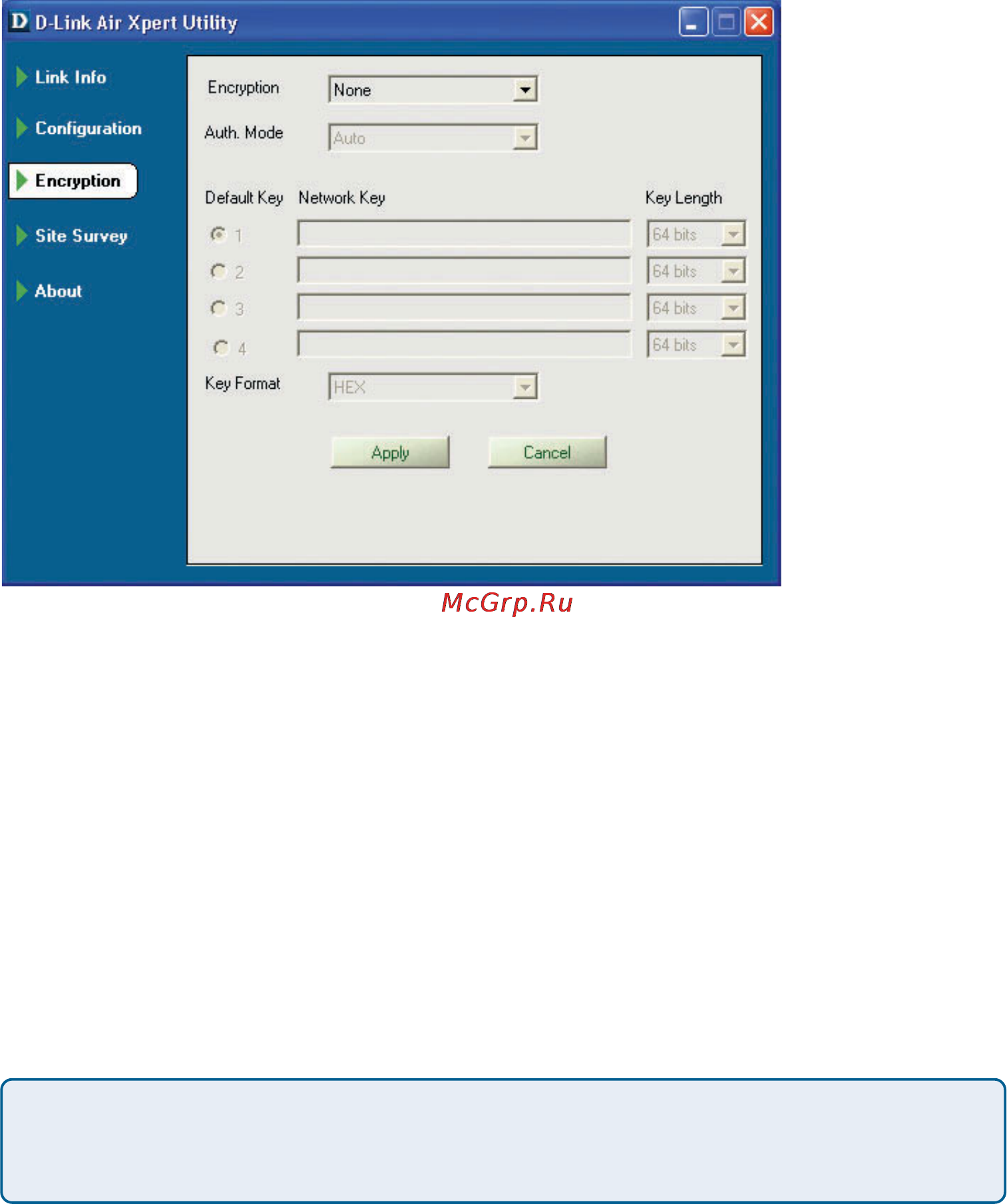 D-Link DWL-AG650 [16/43] Configuration utility encryption
