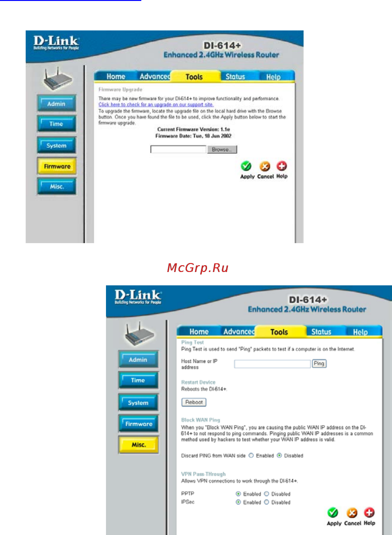 D-Link DI-614+ [29/74] Firmware