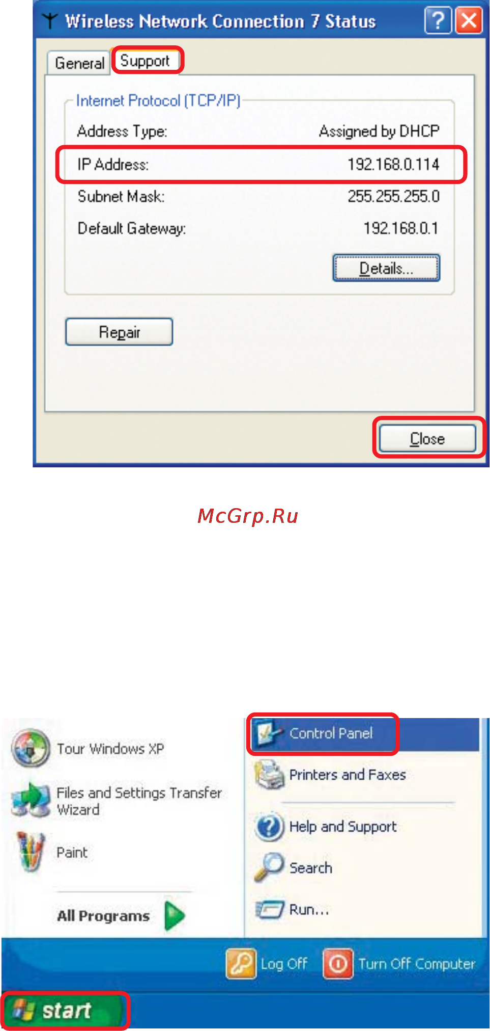 D-Link DWL-120+ [27/38] Assigning a static ip address in windows xp 2000