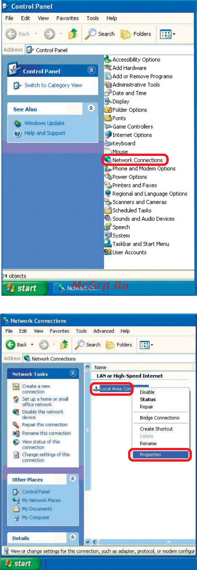 D-Link DWL-120+ [28/38] Networking basics assigning a static ip address in windows xp 2000
