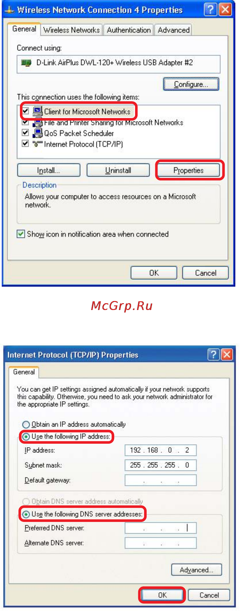 D-Link DWL-120+ [29/38] Networking basics assigning a static ip address in windows xp 2000