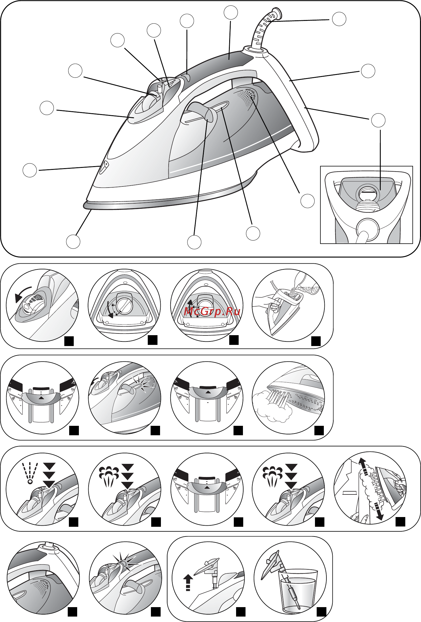 Tefal Aqua Turbo FV 82xx Инструкция по эксплуатации онлайн [3/8] 41420