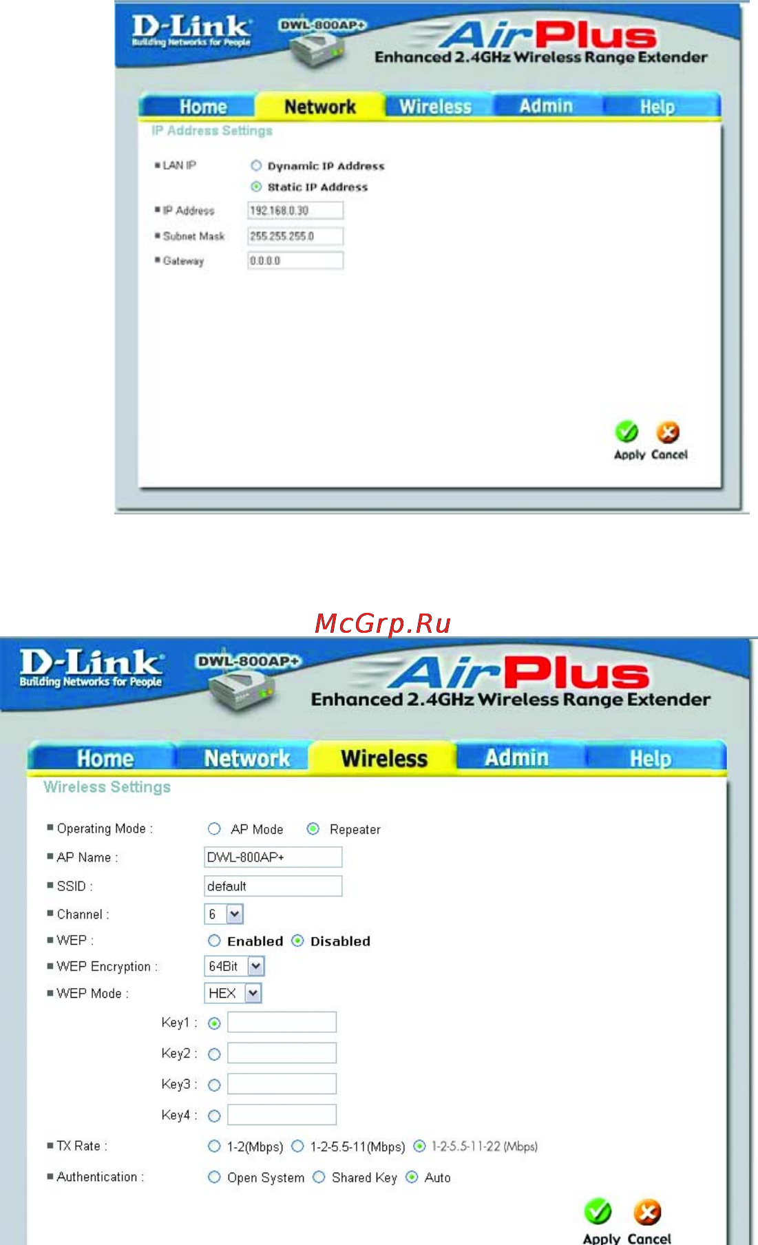 D-Link DWL-800AP+ [14/58] Configuration menu