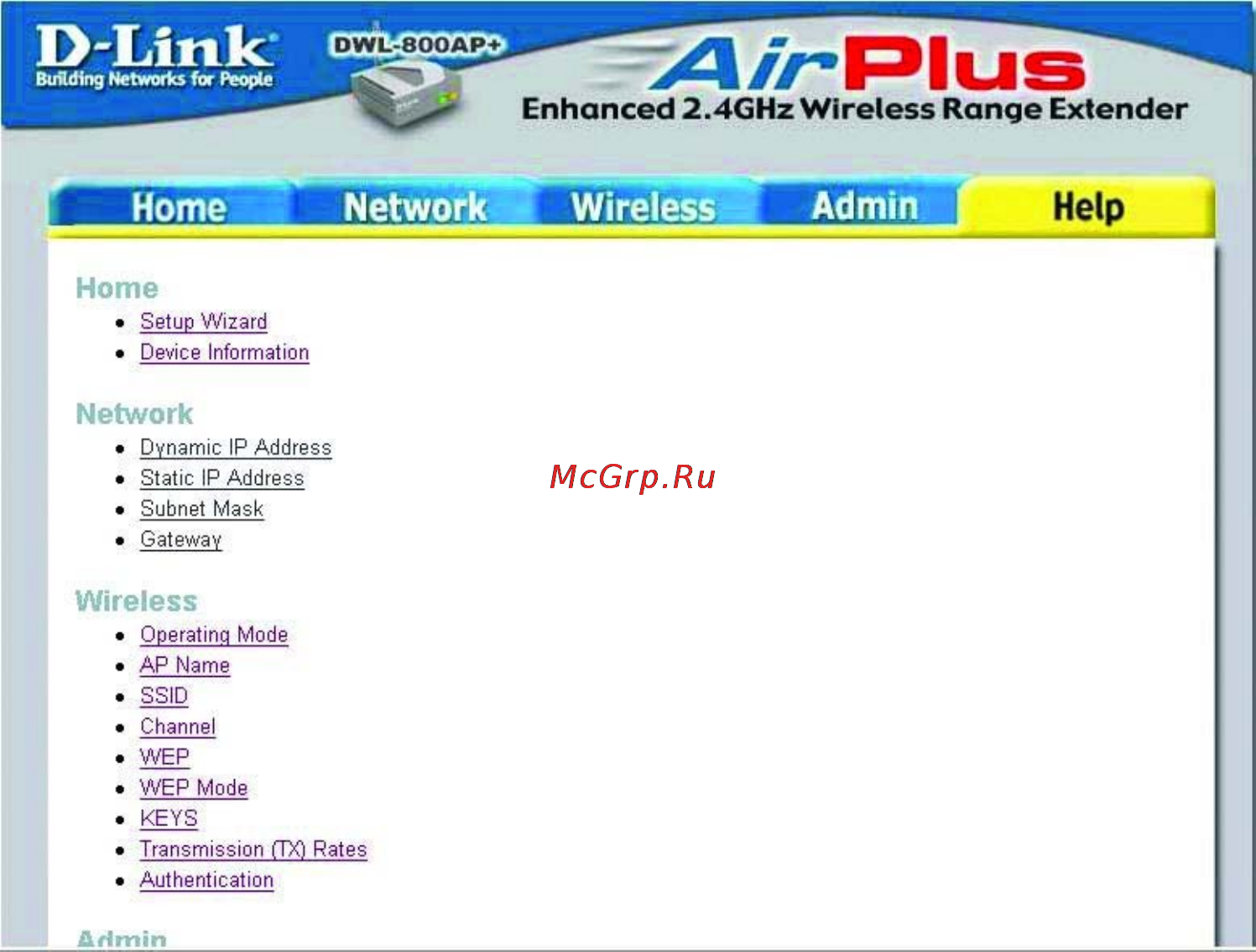 D-Link DWL-800AP+ [17/58] Configuration menu