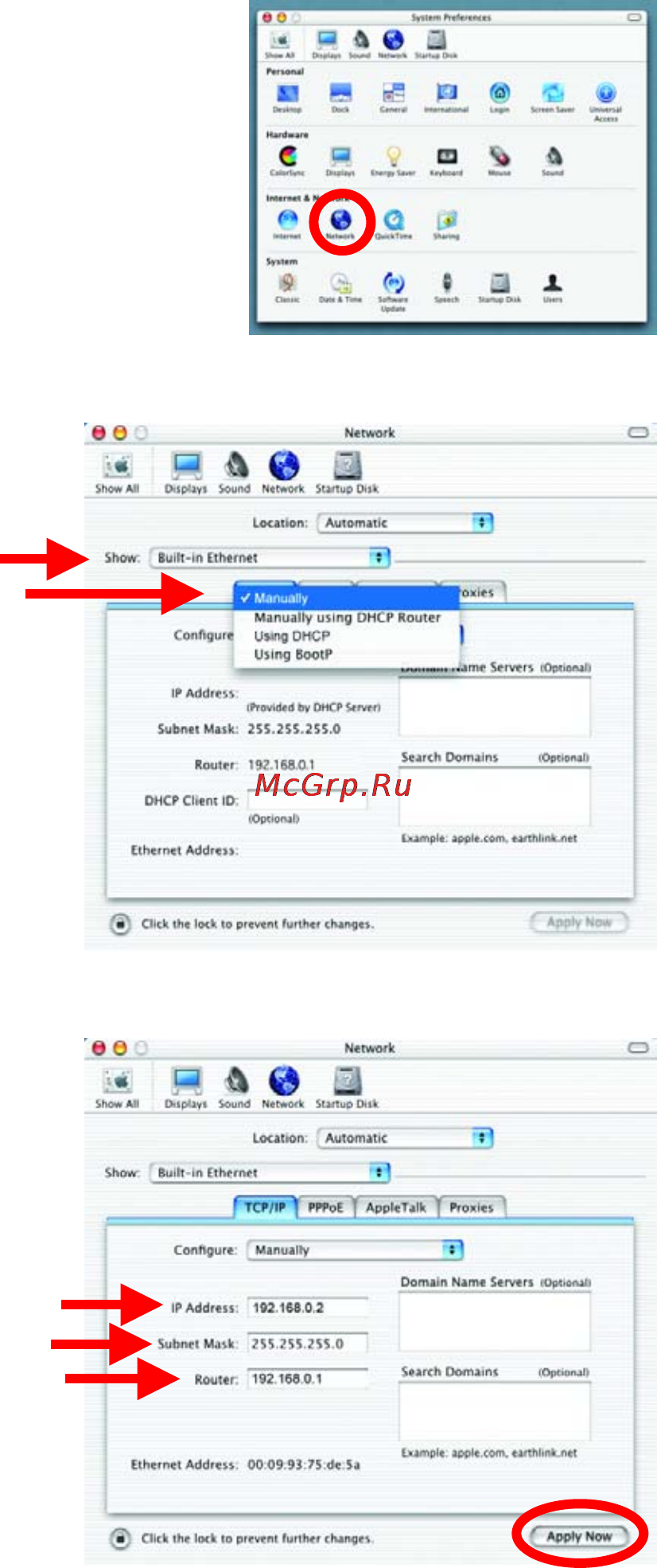 D-Link DWL-800AP+ [36/58] Networking basics assigning a static ip address with macintosh os x