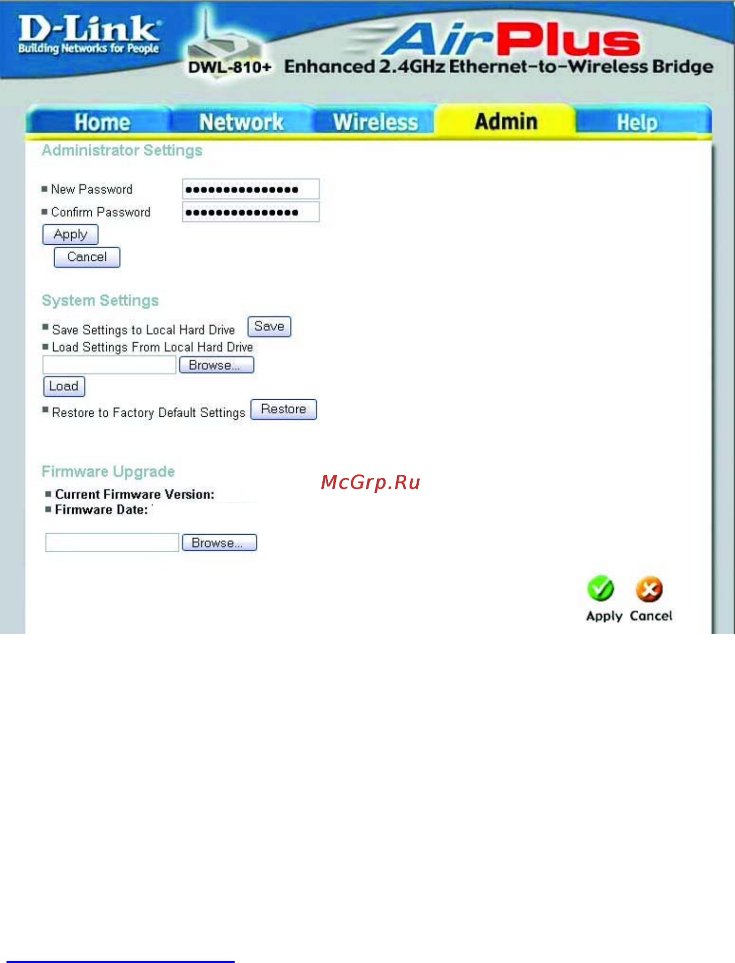 D-Link DWL-810+ [16/29] Configuration menu