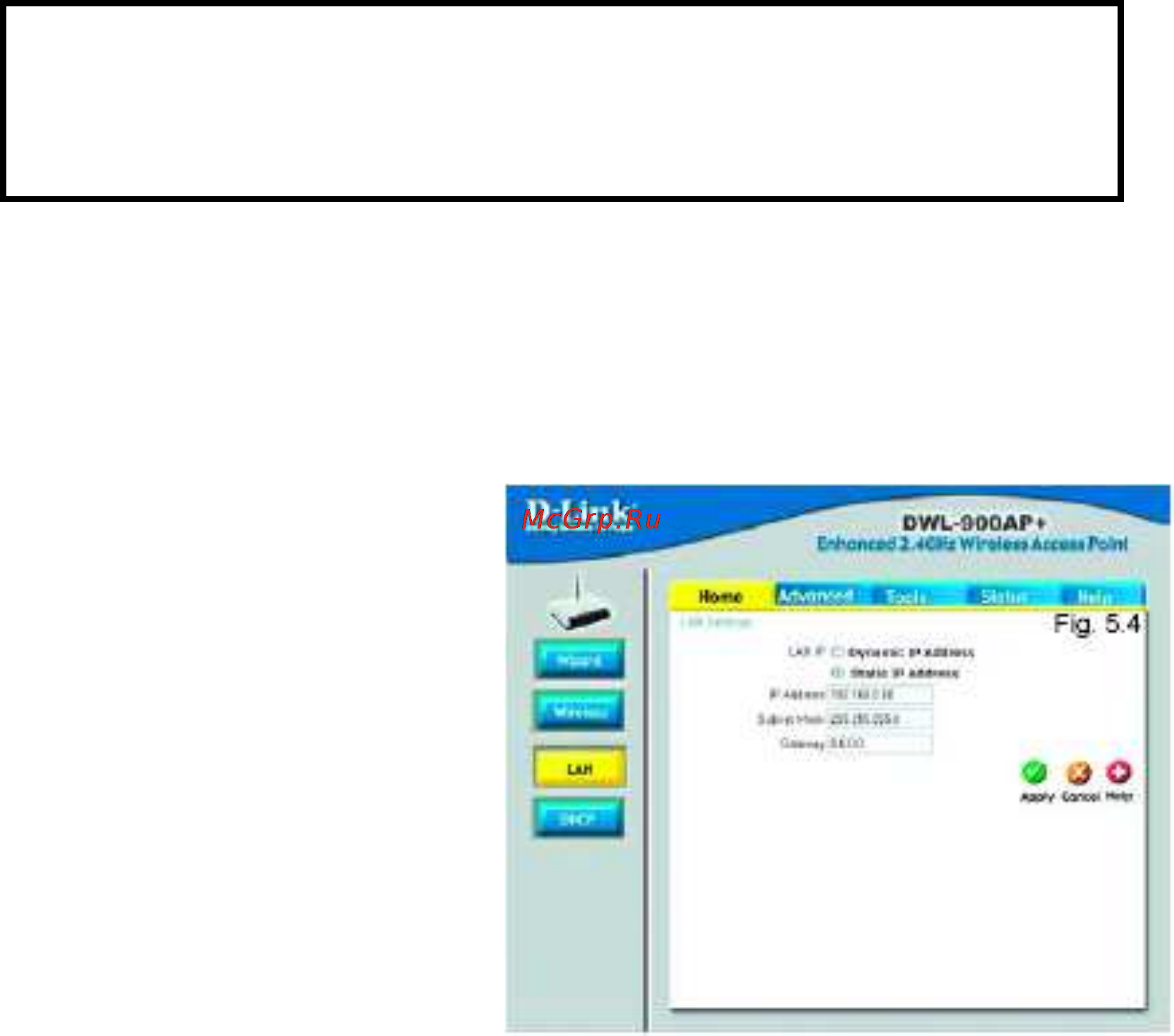 D-Link DWL-900AP+ [14/68] Меню настроек