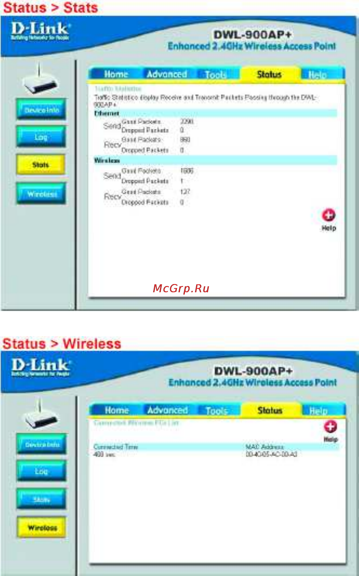 D-Link DWL-900AP+ [20/68] Меню настроек