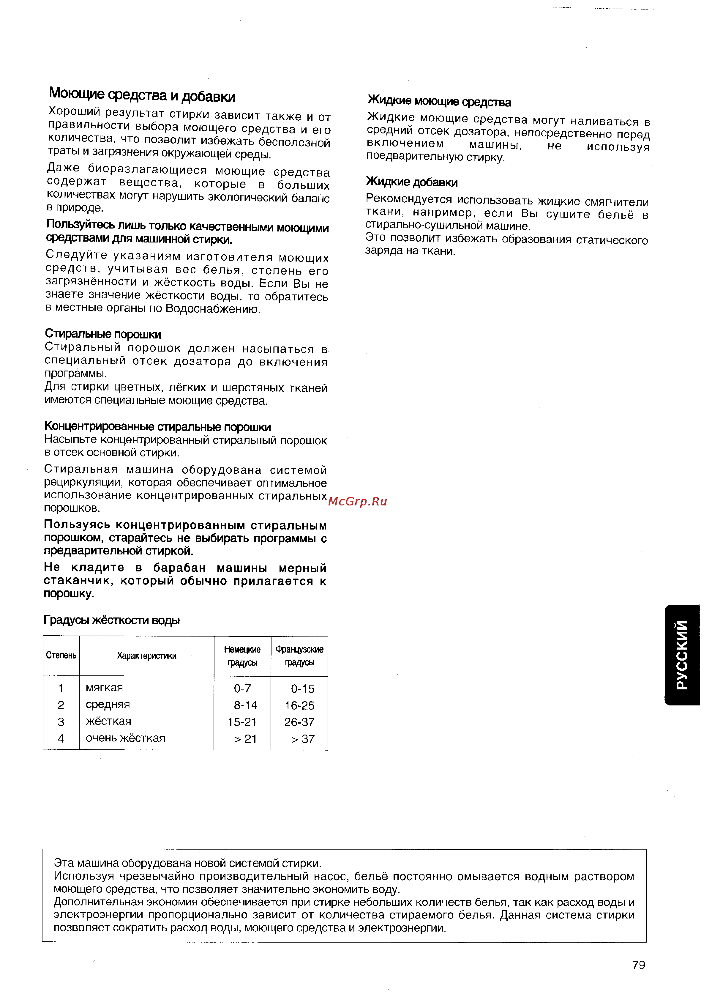 Electrolux EW 1231 I [9/15] Моющие средства и добавки