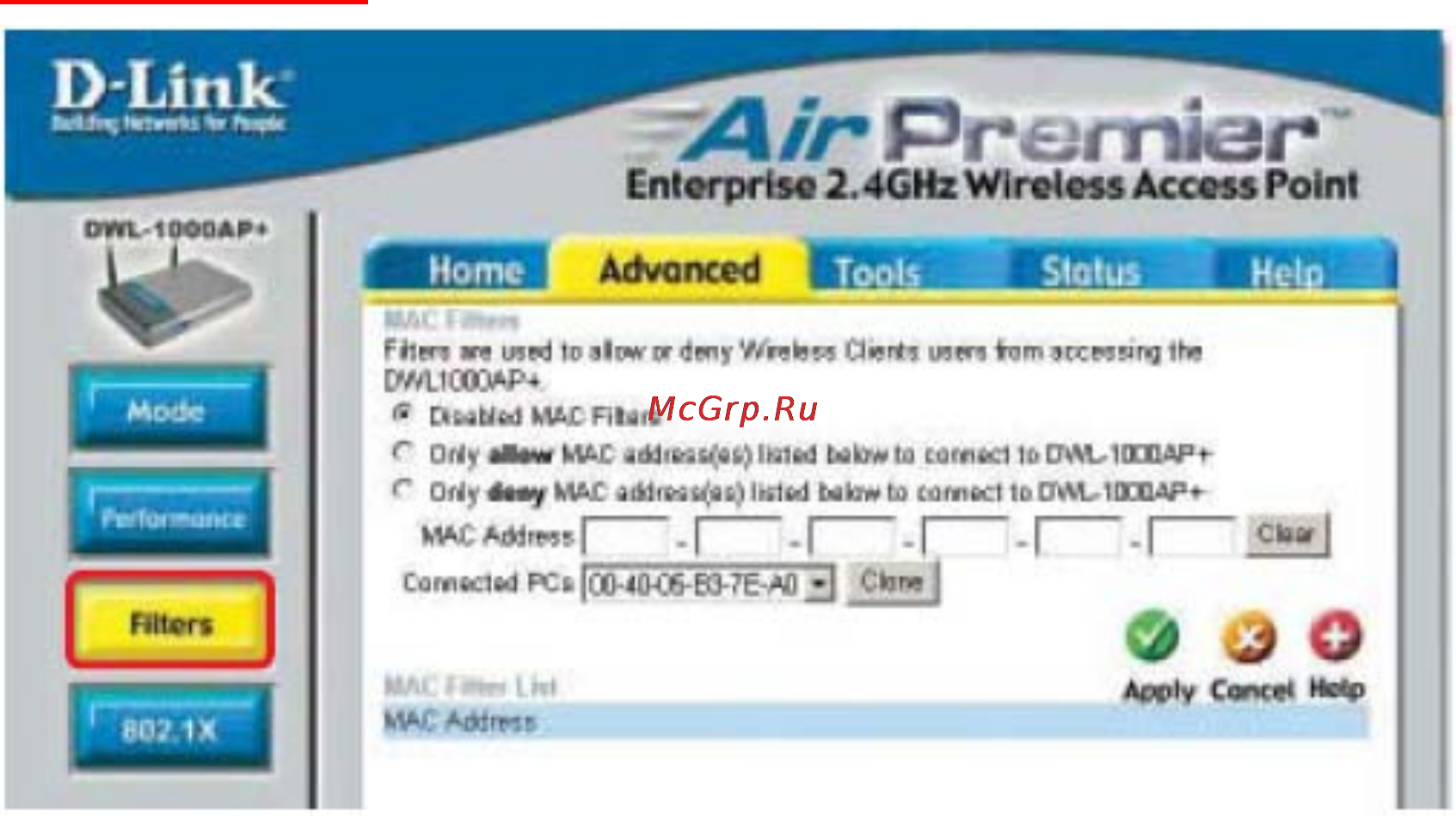 D-Link DWL-1750 [18/40] Использование меню настройки
