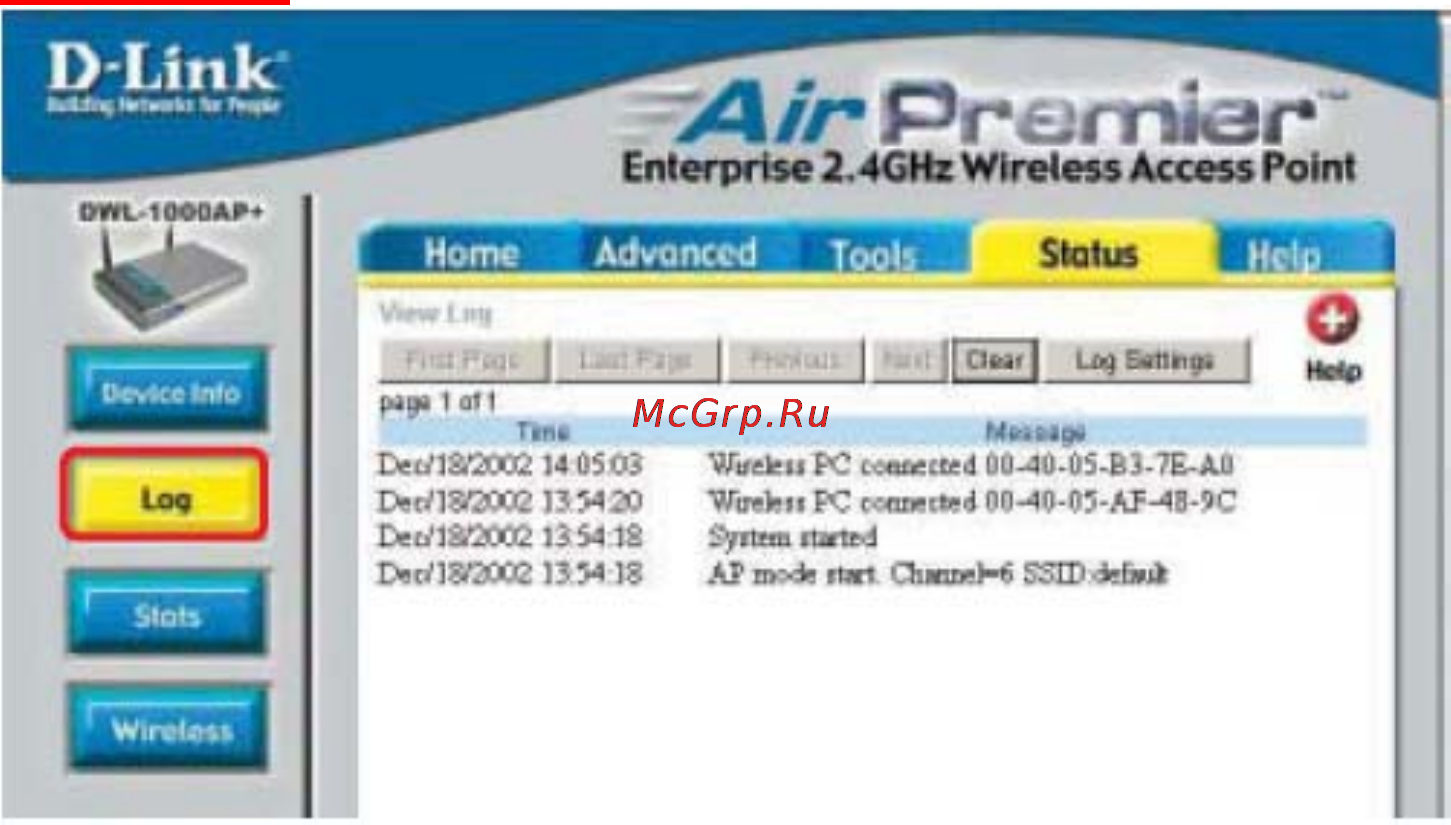 D-Link DWL-1750 [24/40] Использование меню настройки