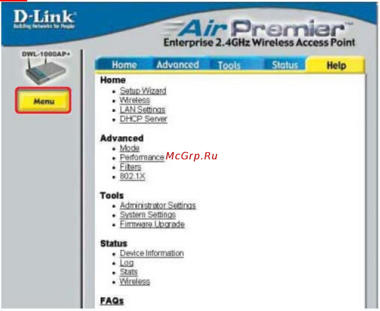 D-Link DWL-1750 [27/40] Использование меню настройки