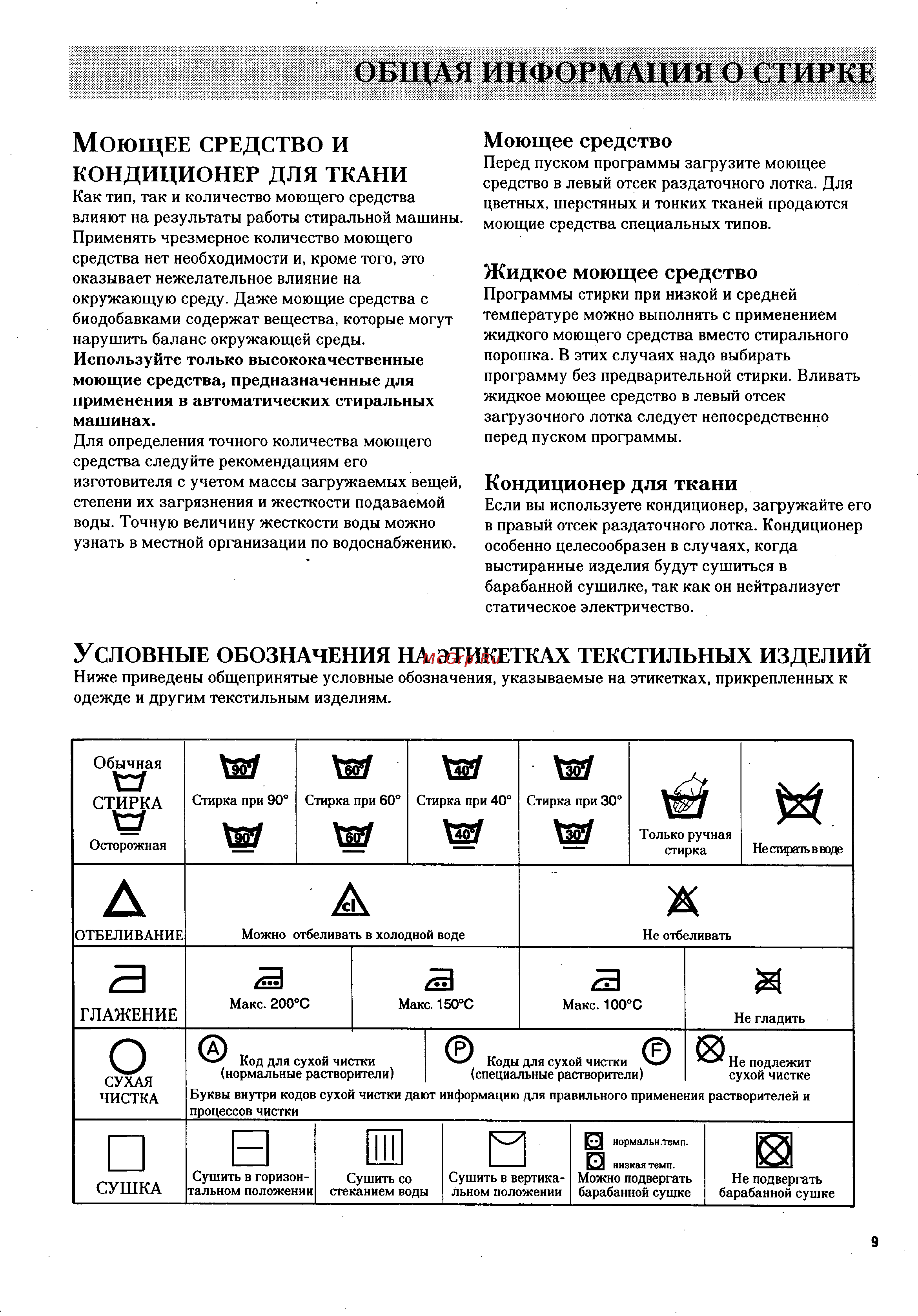 Electrolux EW 1170 C [9/17] Общая информация о стирке