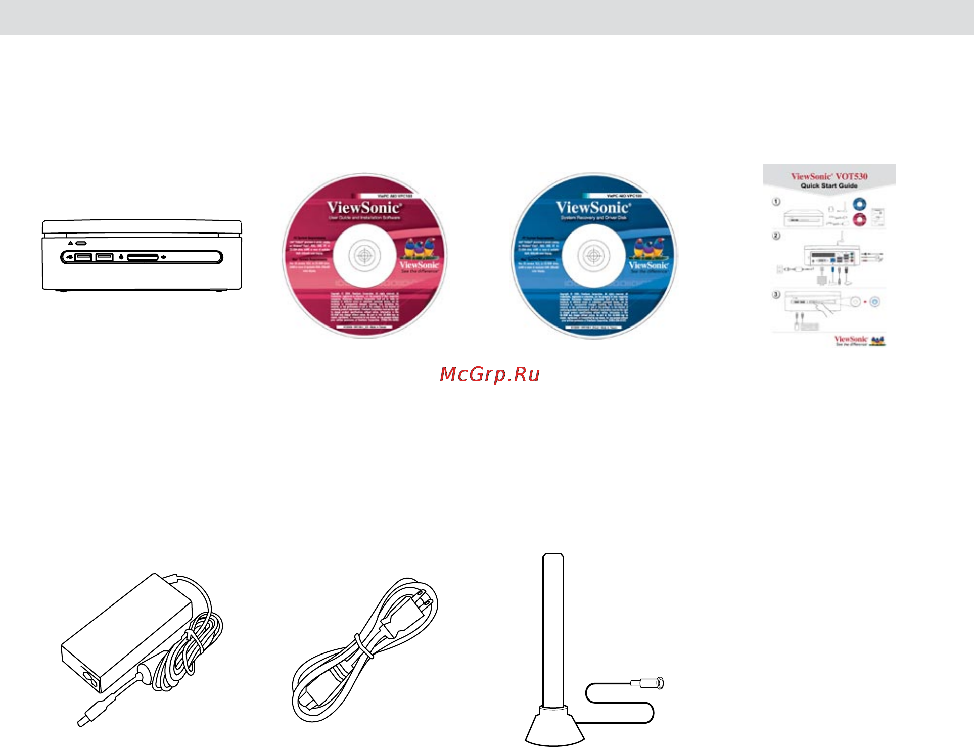 Viewsonic PC mini 530 [8/49] Подготовкакработе